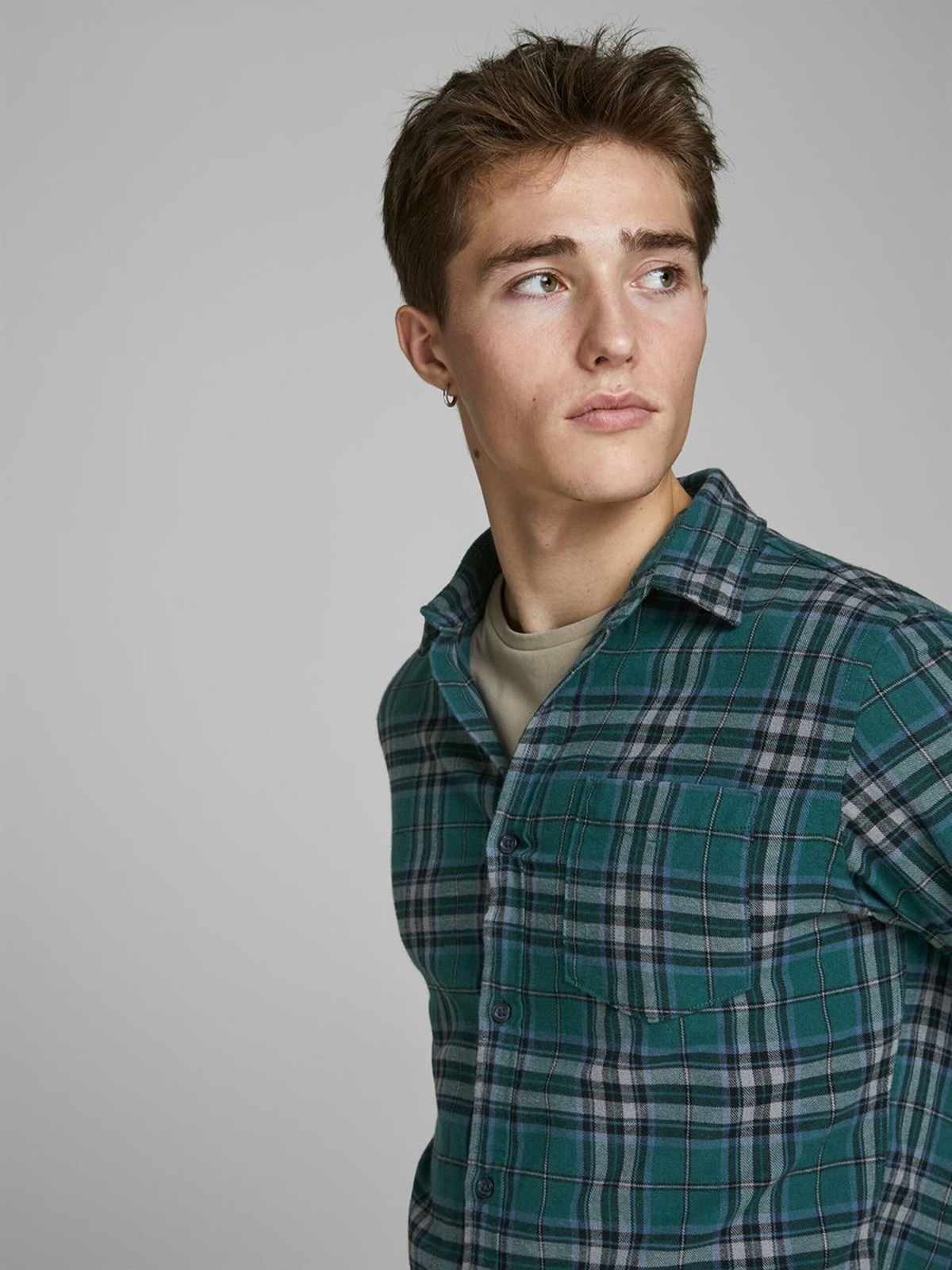 12161513NEBIMV3NEBIMV3|12161513|SMossJACK&JONES JORBROOK SHIRT LS ERKEK GÖMLEK - 12161513-Sea Moss