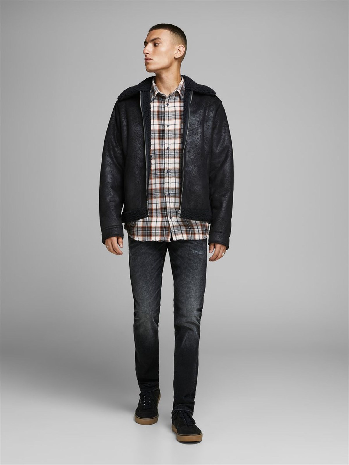 12161513NEBIMV3NEBIMV3|12161513|AsphaltJACK&JONES JORBROOK SHIRT LS ERKEK GÖMLEK - 12161513-Asphalt