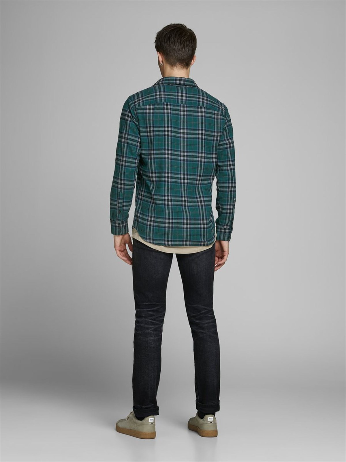 12161513NEBIMV3NEBIMV3|12161513|SMossJACK&JONES JORBROOK SHIRT LS ERKEK GÖMLEK - 12161513-Sea Moss