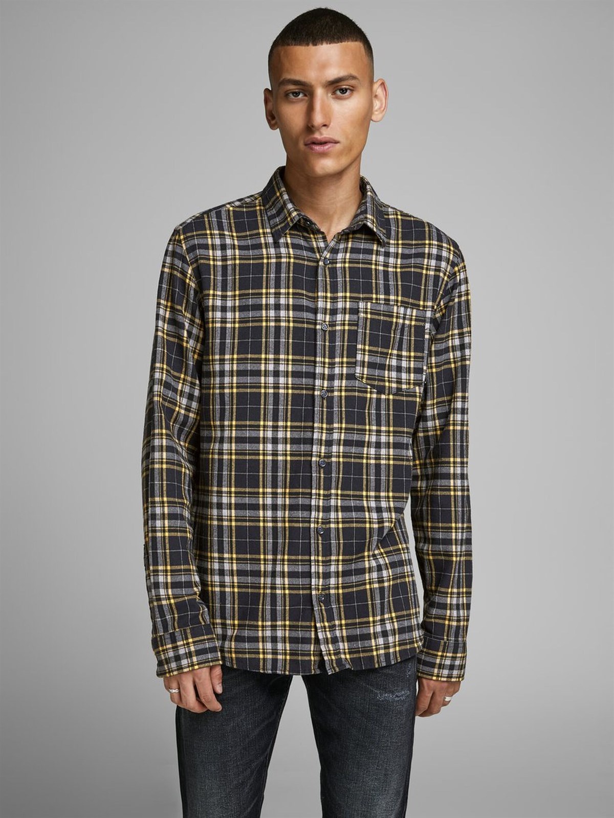 12161513NEBIMV3NEBIMV3|12161513|NBlazerJACK&JONES JORBROOK SHIRT LS ERKEK GÖMLEK - 12161513-Navy Blazer