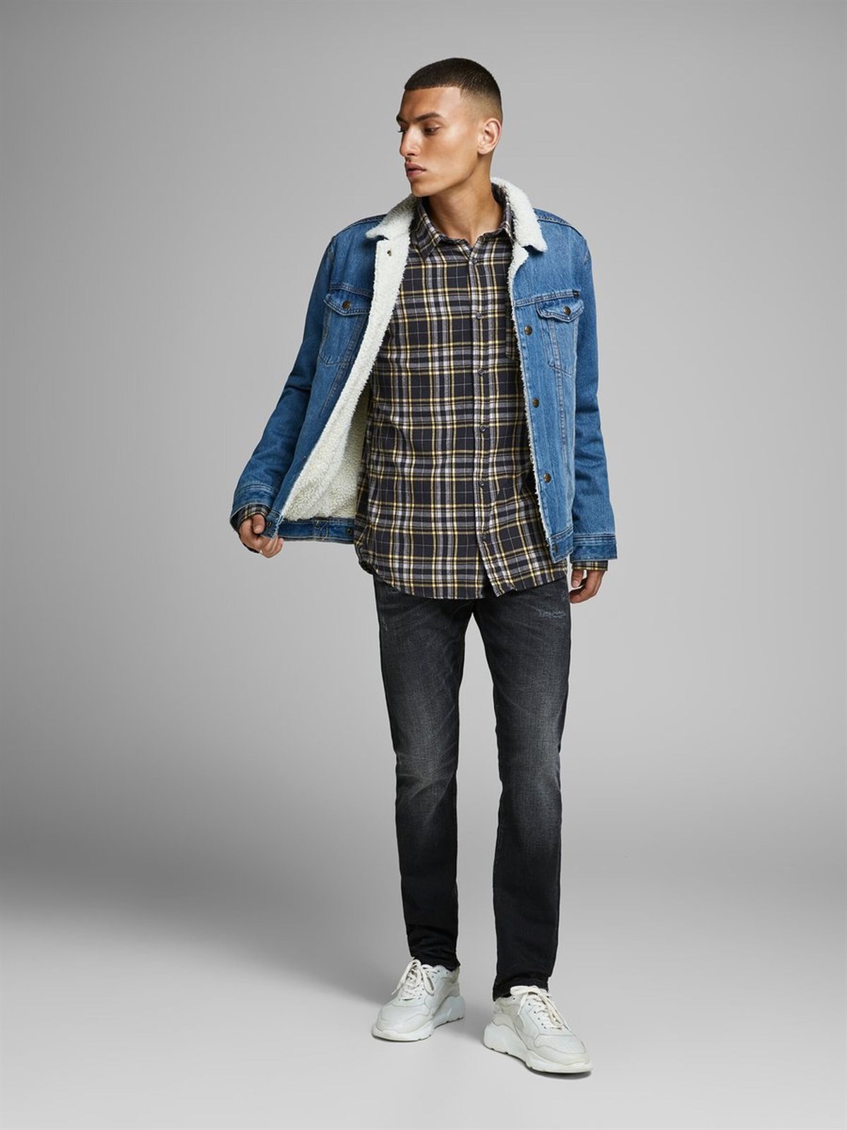 12161513NEBIMV3NEBIMV3|12161513|NBlazerJACK&JONES JORBROOK SHIRT LS ERKEK GÖMLEK - 12161513-Navy Blazer