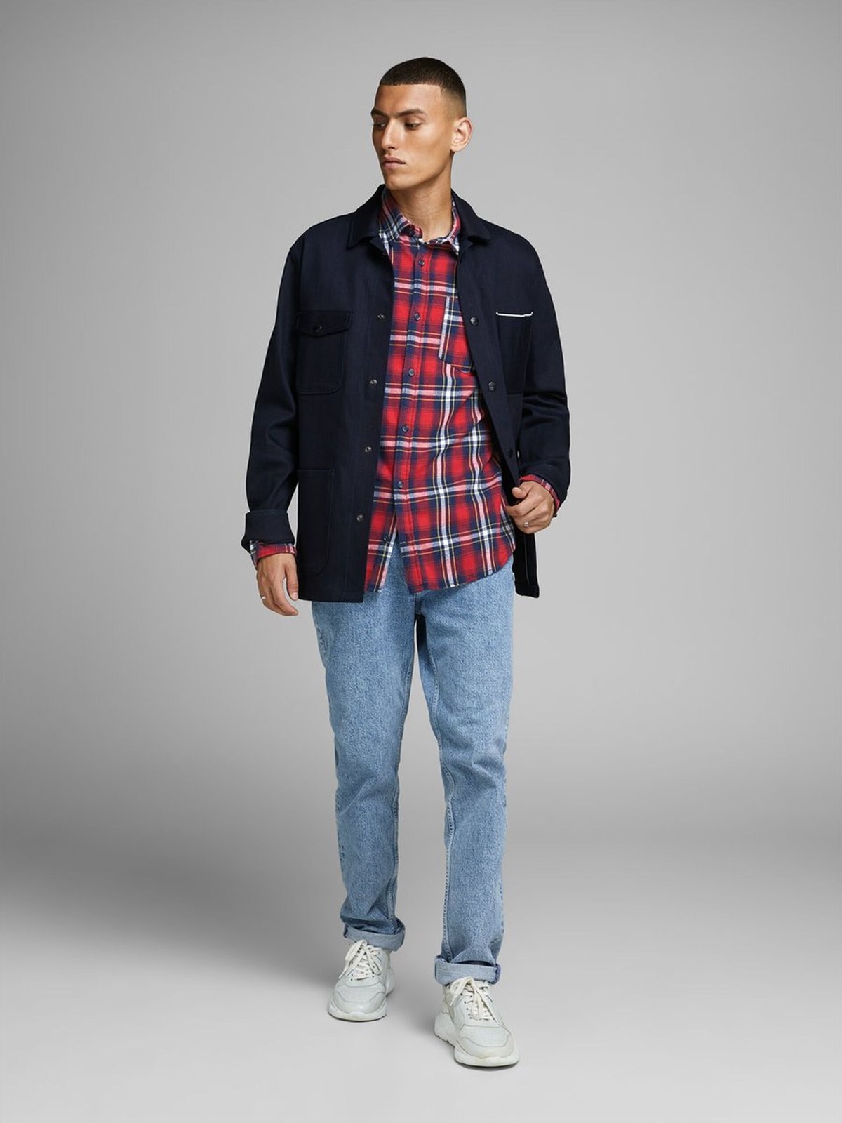 12161513NEBIMV3NEBIMV3|12161513|BRedJACK&JONES JORBROOK SHIRT LS ERKEK GÖMLEK - 12161513-Brick Red