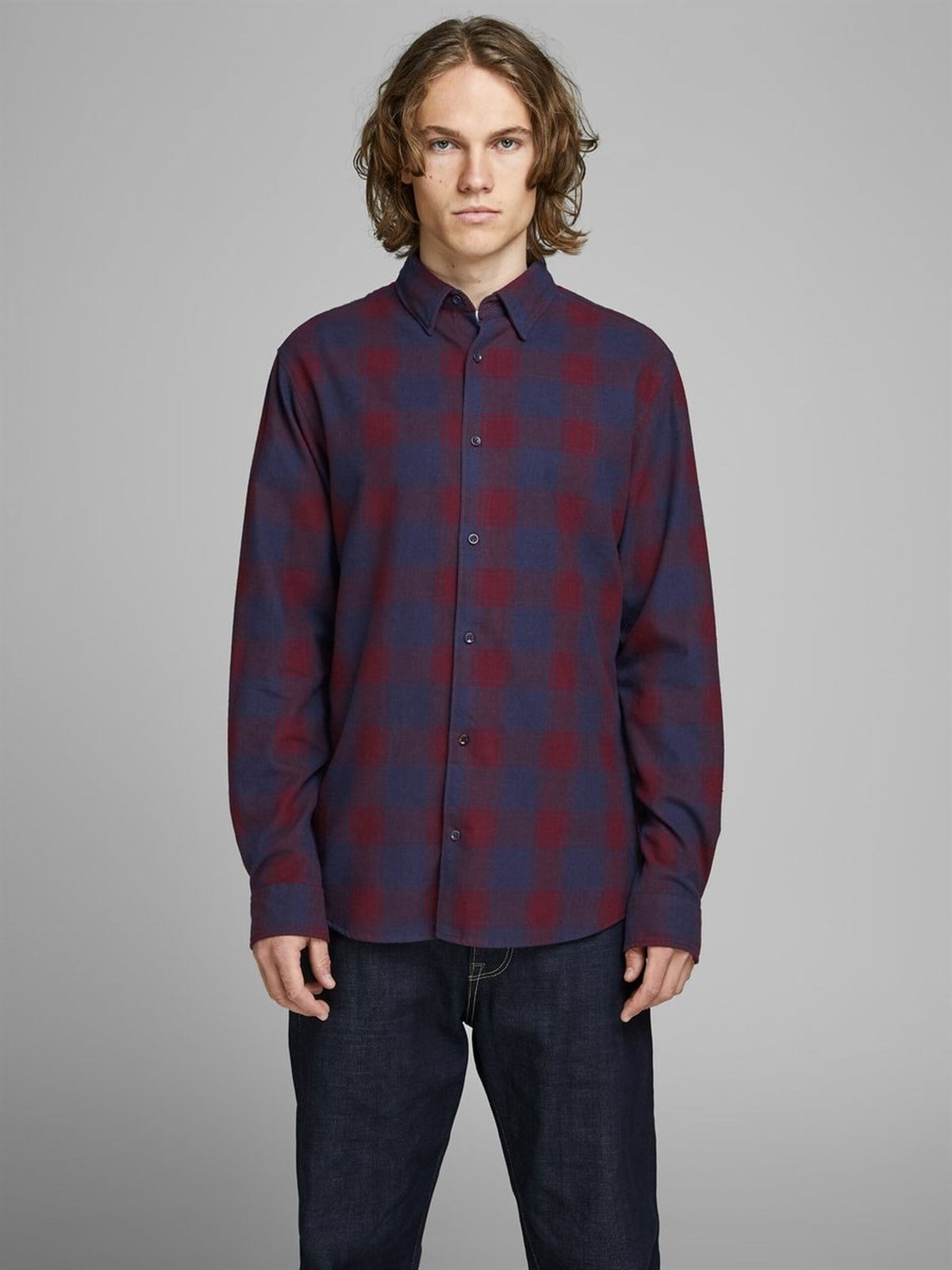 12161547NEBIMV3NEBIMV3|12161547|PortJACK&JONES JORTOMMY SHIRT LS ERKEK GÖMLEK - 12161547-Port Royale