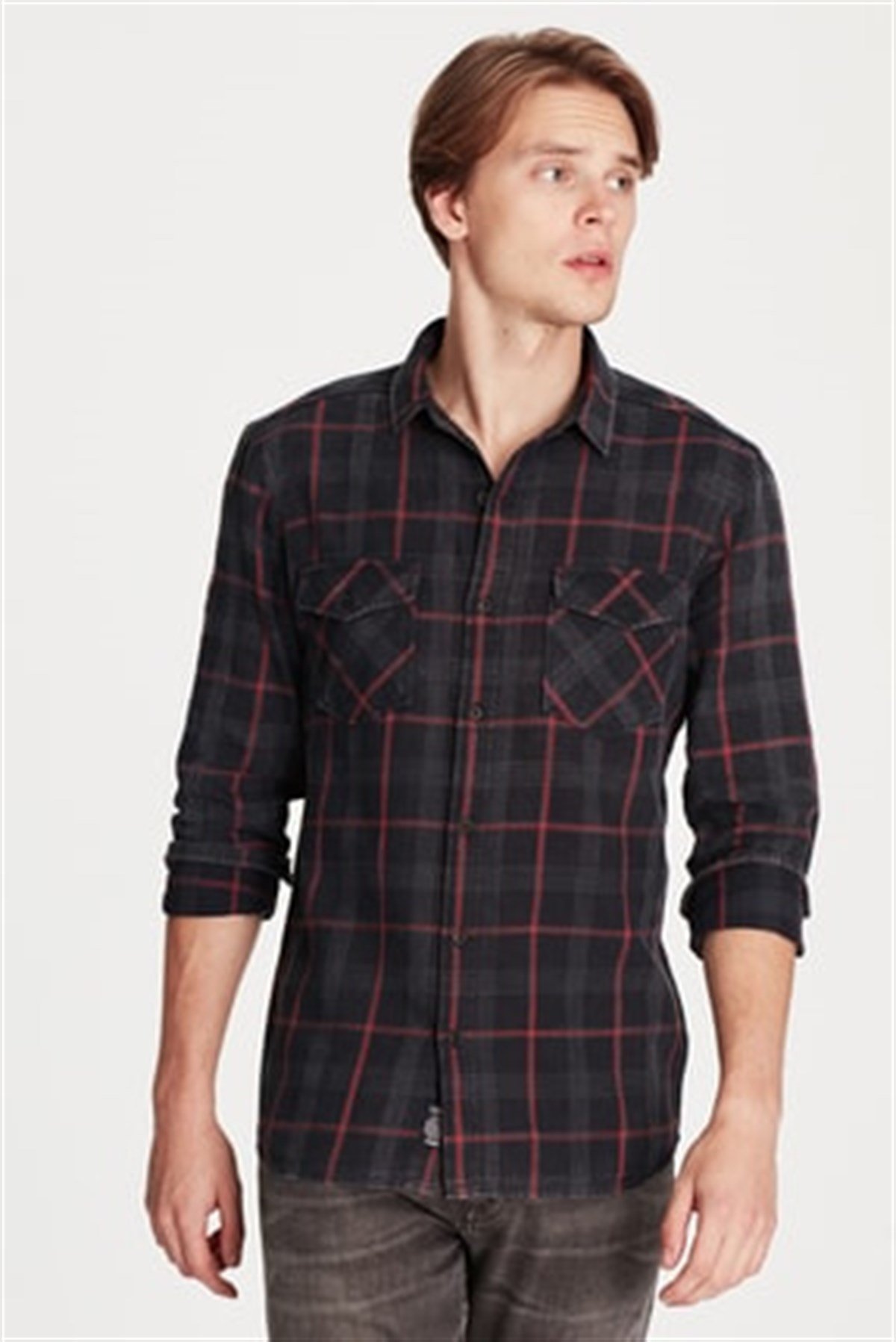 021362-29726Mavi Check Shirt Anthracite Check