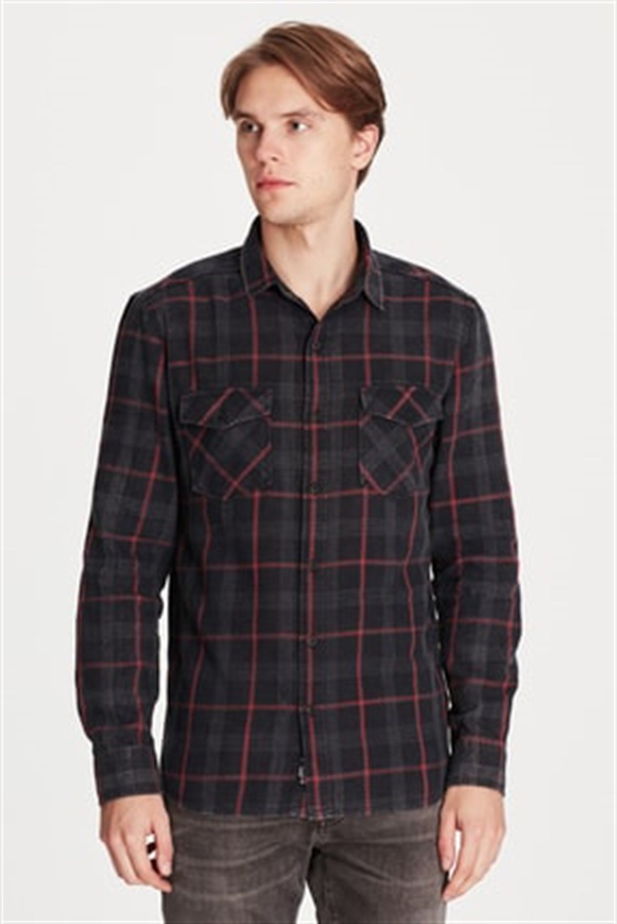 021362-29726Mavi Check Shirt Anthracite Check