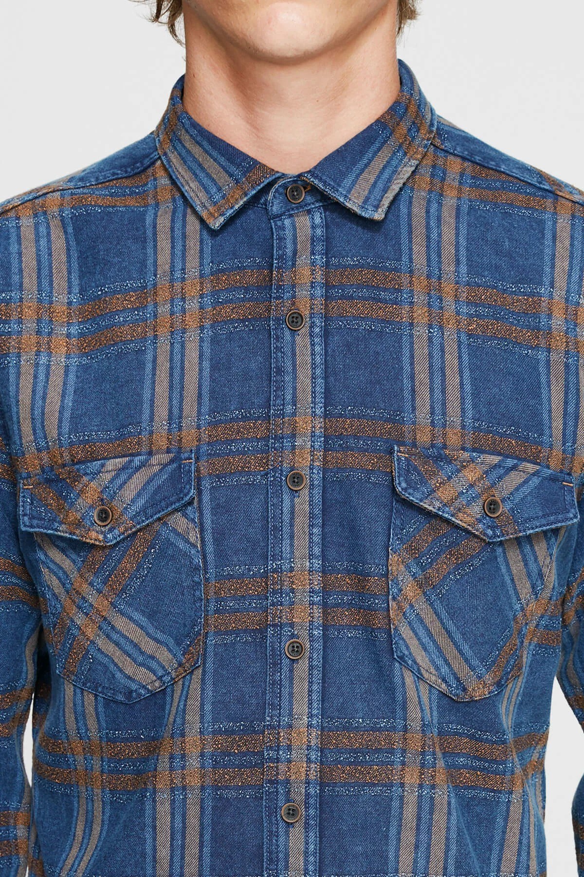 021058-18790Mavi Checked İndigo Shirt İndigo Check