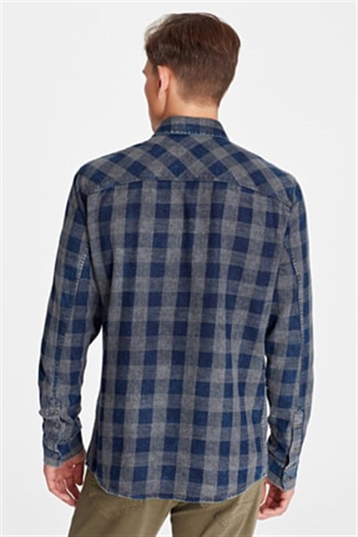 021345-18790Mavi Checked Shirt İndigo Check Erkek Gömlek