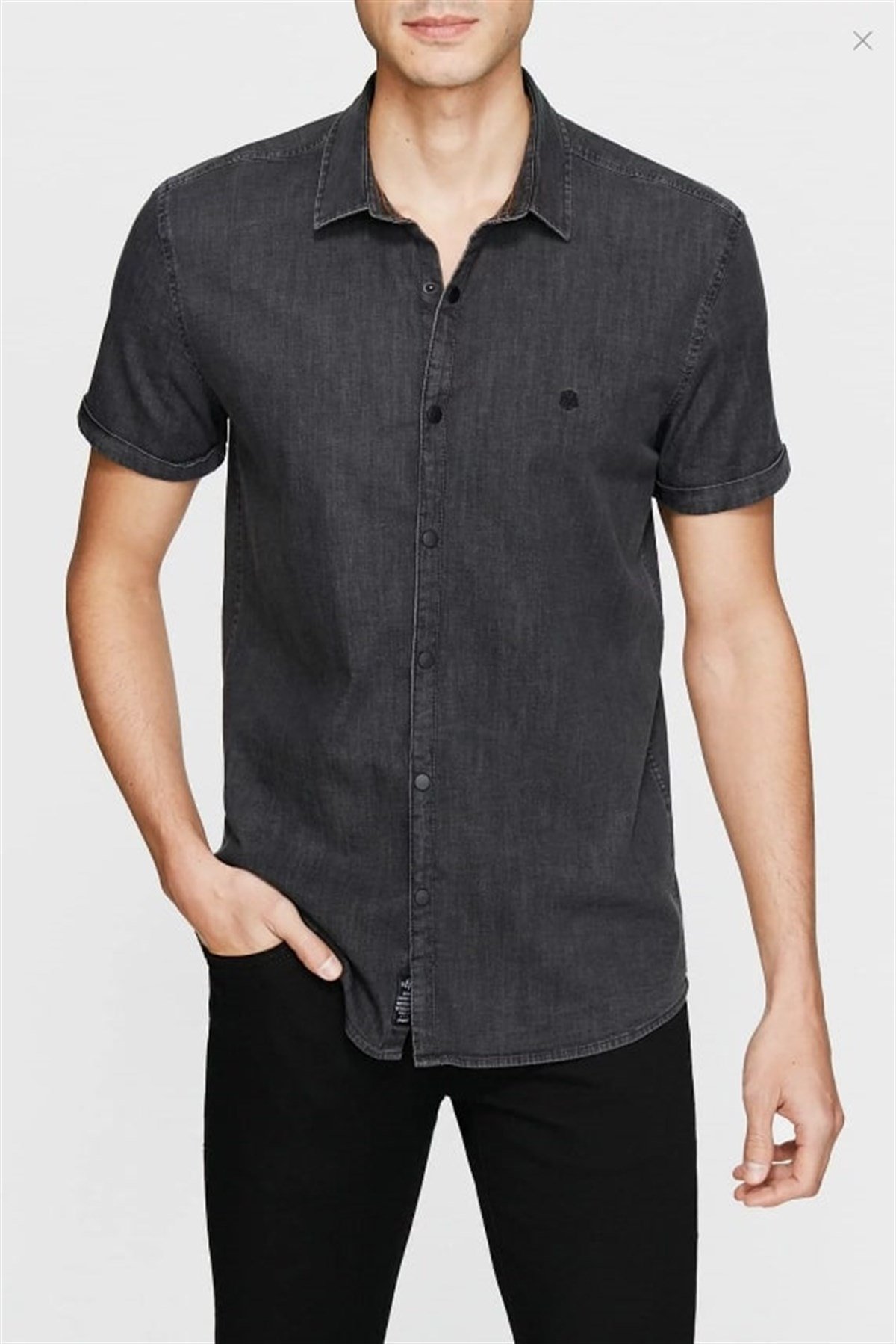 021134-25790MAVİ DENİM GÖMLEK gri denim