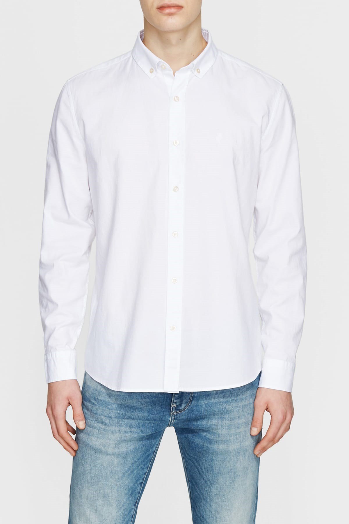 020033-620NEBIMV3NEBIMV3|020033-620|R000MAVİ FITTED BASIC SHIRT white-STD