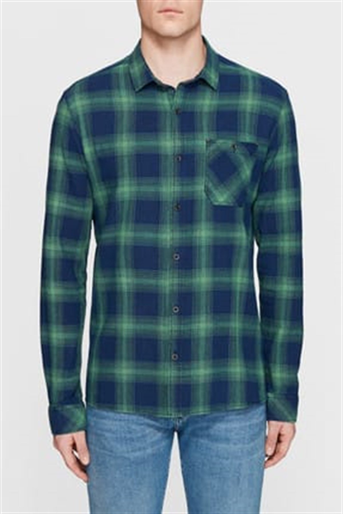 021181-18790Mavi İndigo Check Shirt İndigo