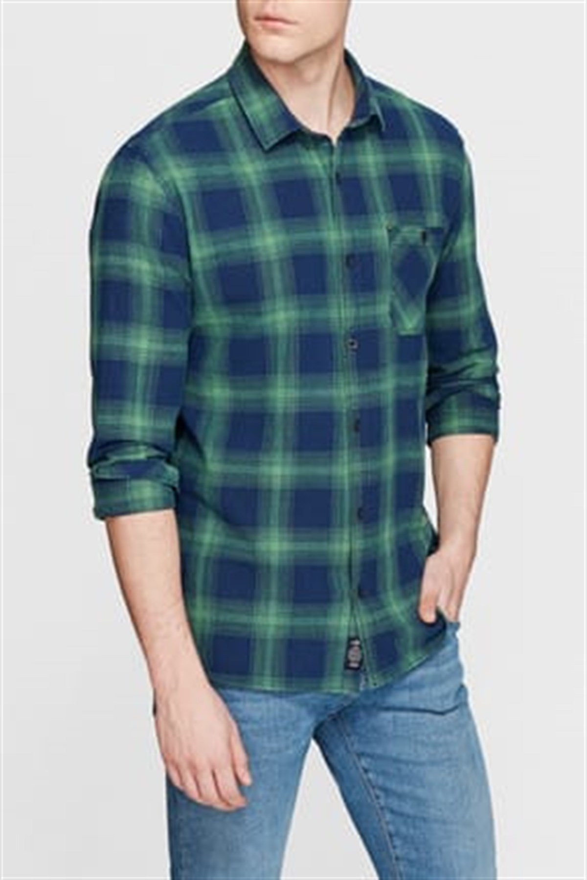 021181-18790Mavi İndigo Check Shirt İndigo