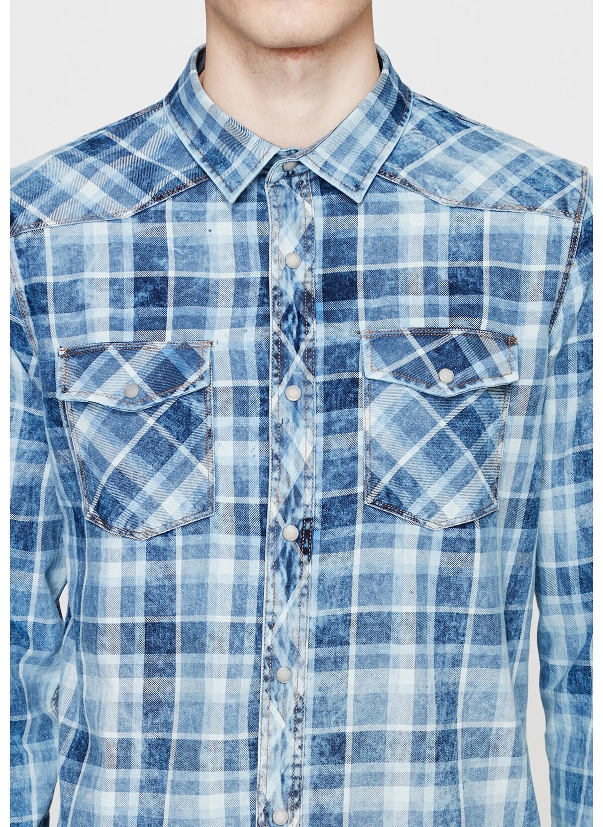 020784-18790Mavi İndigo Check Shirt İndigo Check