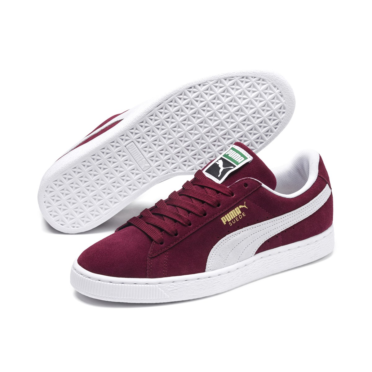 35263475NEBIMV3NEBIMV3|35263475|R045PUMA Suede Classic+ ERKEK GÜNLÜK AYAKKABI-BORDO-BEYAZ