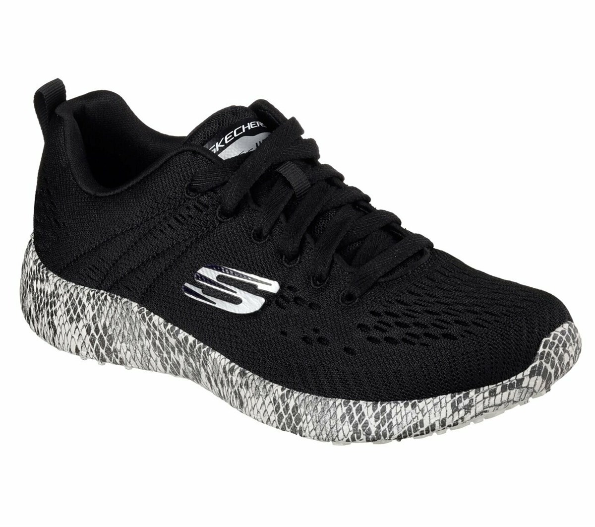 12737 BKWNEBIMV3NEBIMV3|12737 BKW|R021SKECHERS BURST KADIN AYAKKABI-SİYAH-BEYAZ
