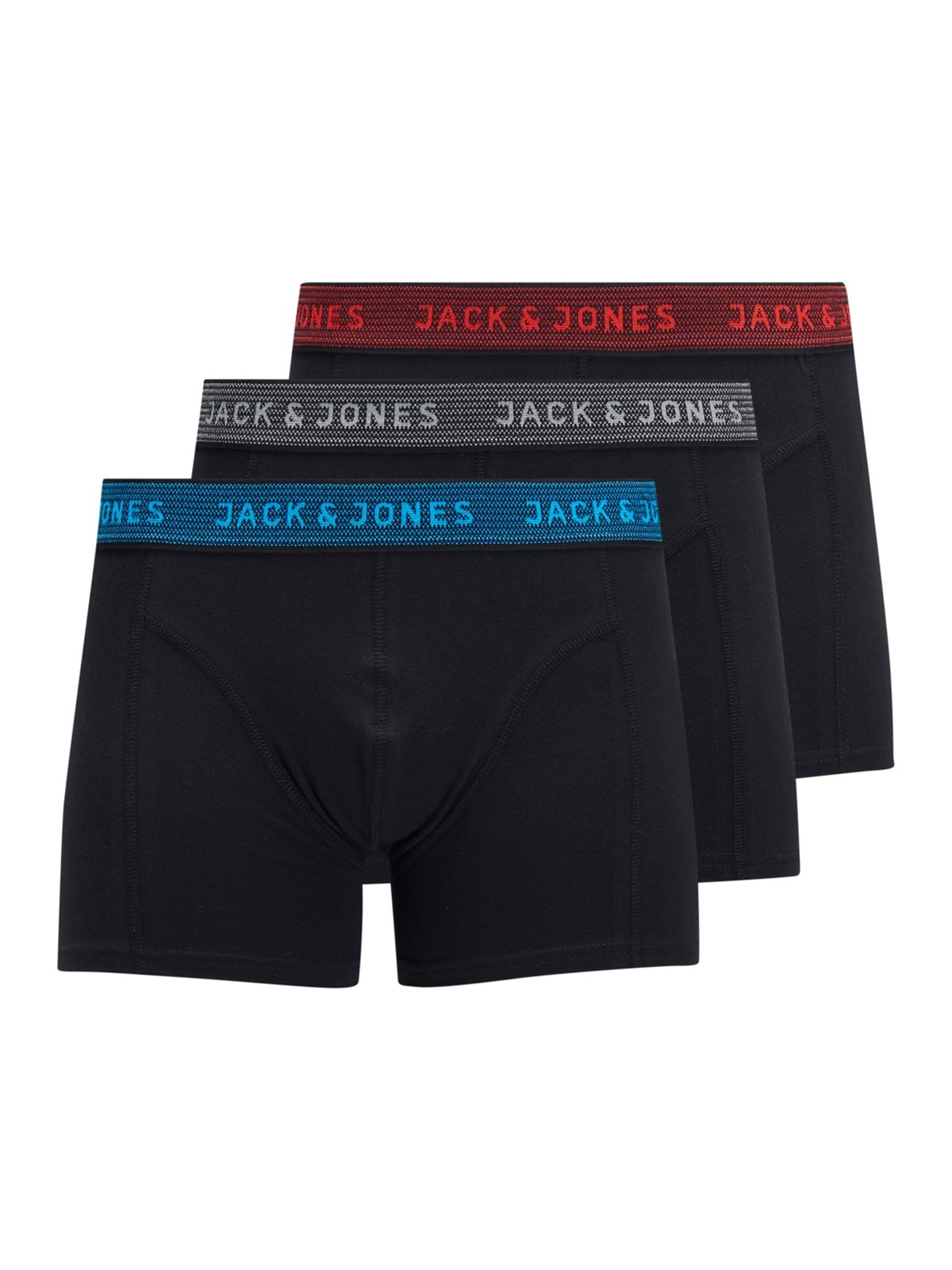 12127816Jack&Jones Jacwaistband Trunks 3 Pack Noos Erkek Boxer-12127816