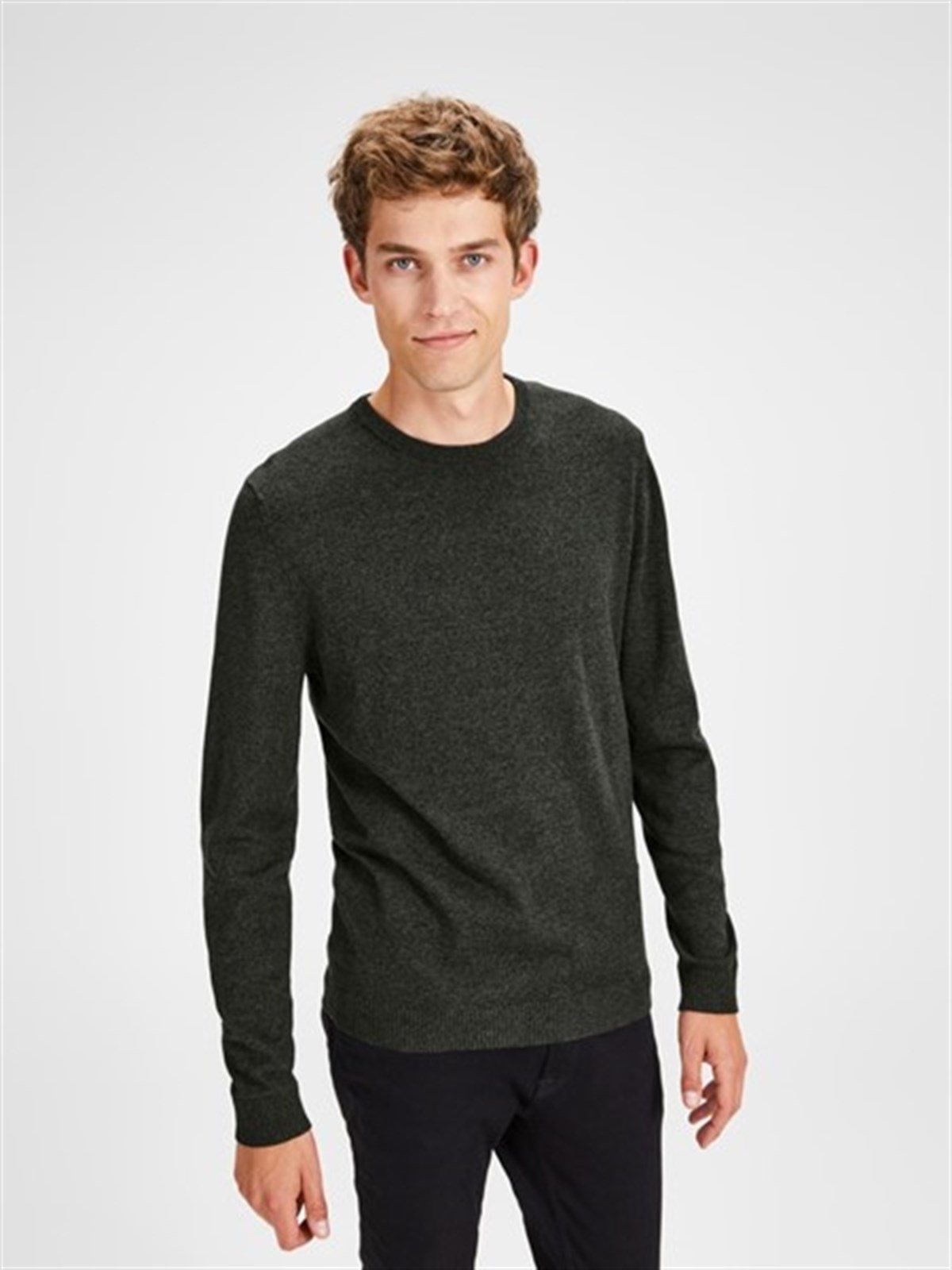 12137190NEBIMV3NEBIMV3|12137190|DeepJACK & JONES JJEBASIC KNIT CREW NECK NOOS ERKEK KAZAK-Deep Depths