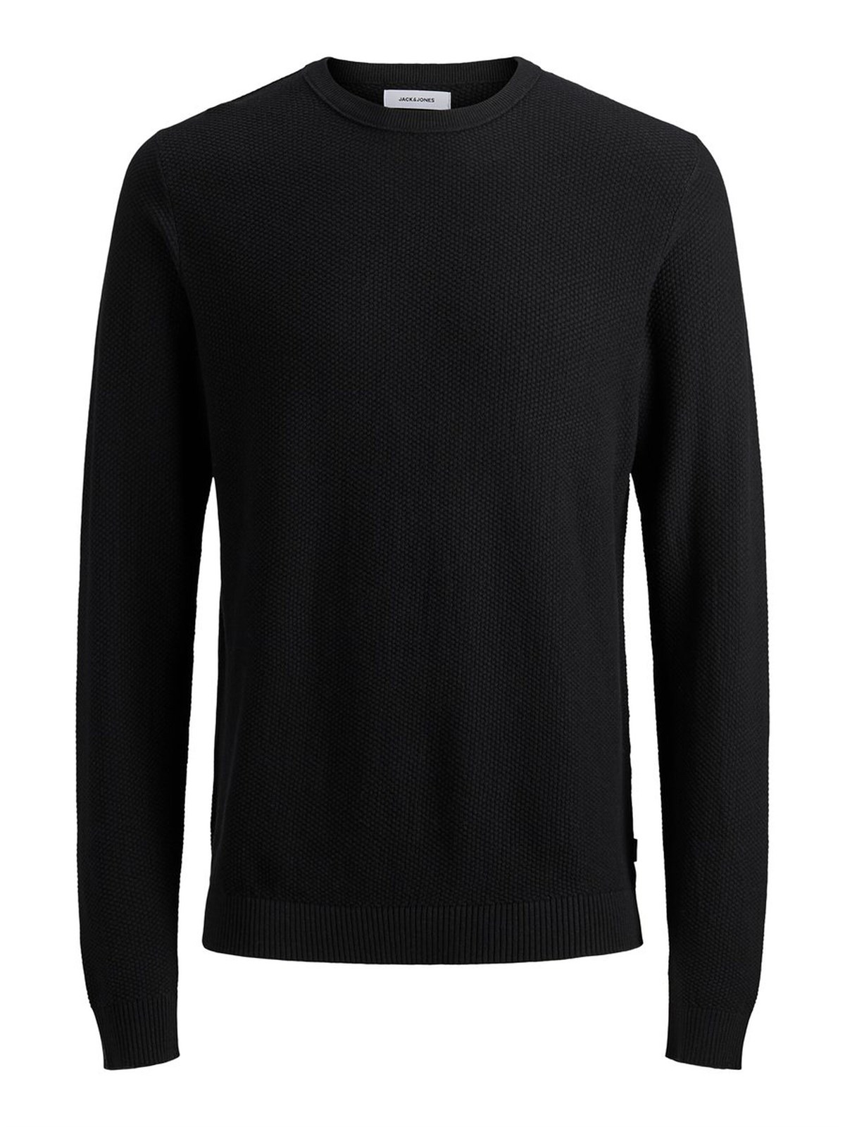 12137171NEBIMV3NEBIMV3|12137171|BlackJACK & JONES JJESTRUCTURE KNIT CREW NECK NOOS ERKEK KAZAK-Black Denim