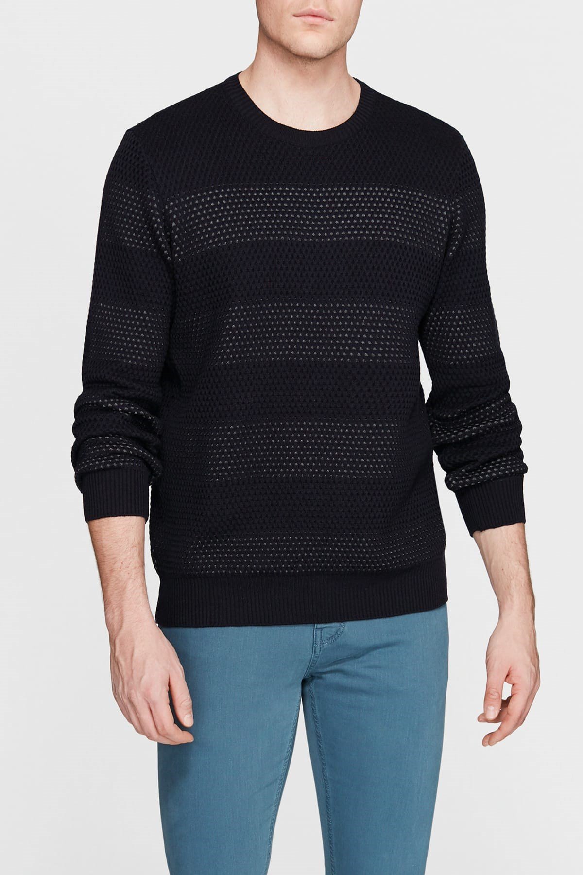 070568-28417NEBIMV3NEBIMV3|070568-28417|R000MAVİ STRIPED SWEATER total eclipse-STD