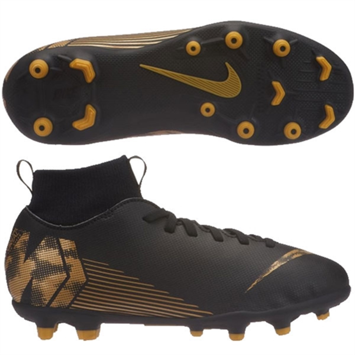 AH7339-077NEBIMV3NEBIMV3|AH7339-077|BLACKNİKE JR SUPERFLY 6 CLUB FG/MG UNISEX ÇOCUK KRAMPON AYAKKABI-Black Denim