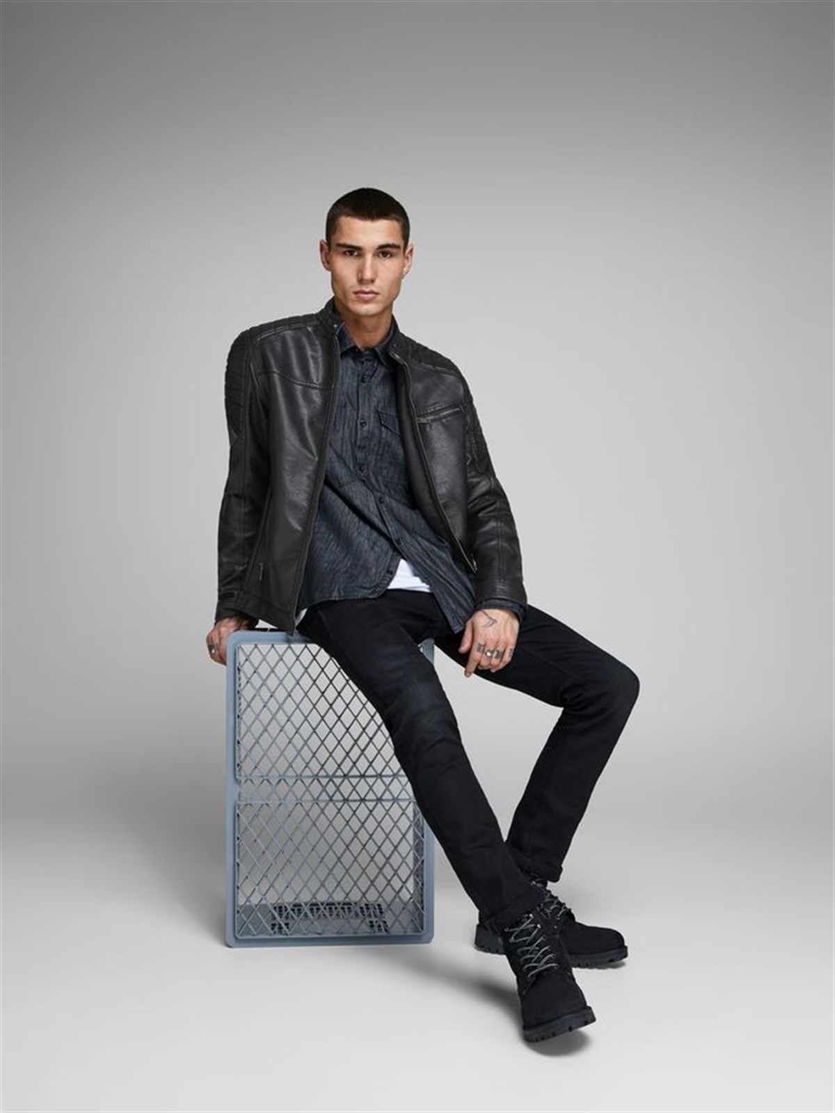 12147218NEBIMV3NEBIMV3|12147218|BlackJACK & JONES JCOROCKY JACKET NOOS ERKEK MONT-Black