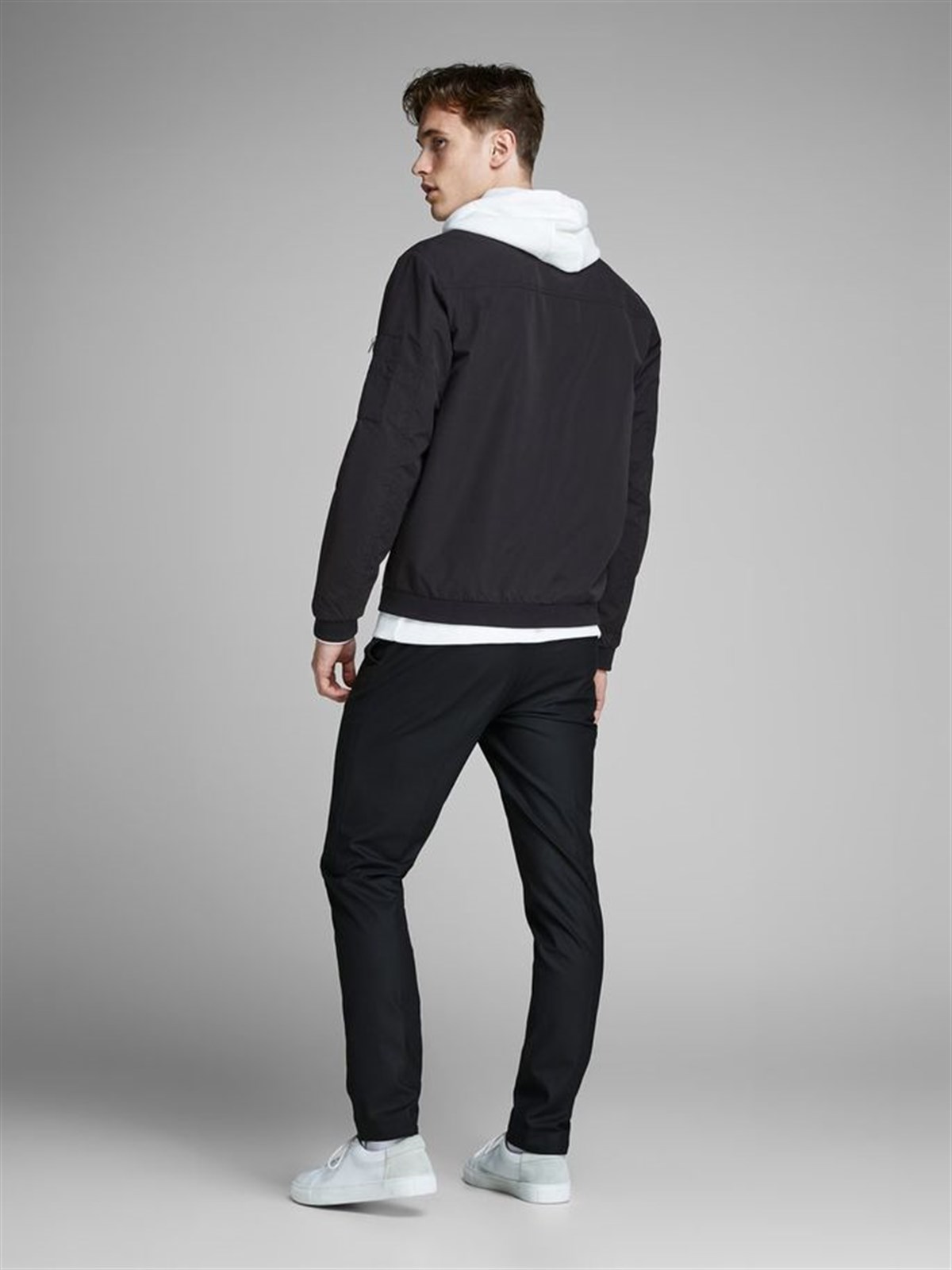 12147376NEBIMV3NEBIMV3|12147376|BlackJACK & JONES JJEDESERT BOMBER NOOS ERKEK MONT-Black