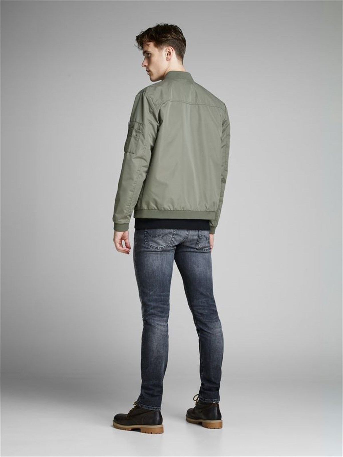 12147376NEBIMV3NEBIMV3|12147376|DustyJACK & JONES JJEDESERT BOMBER NOOS ERKEK MONT-Dusty Olive