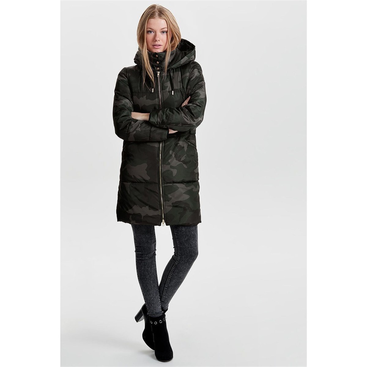 15140793NEBIMV3NEBIMV3|15140793|MoonlessONLY onlEDINA LONG NYLON COAT OTW KADIN MONT-Moonless Night