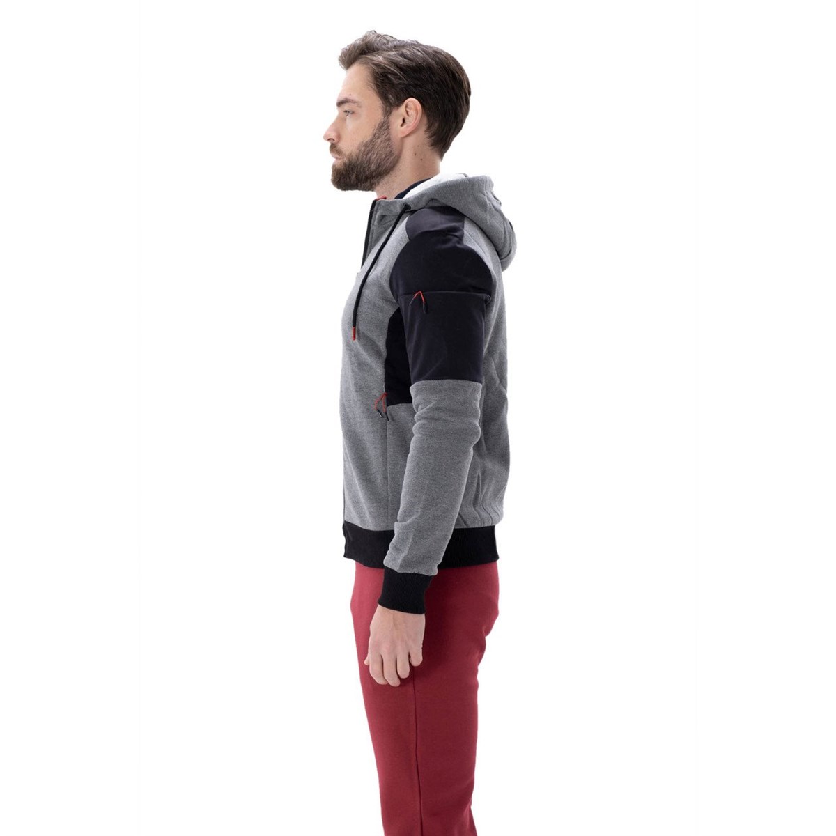 2012037-066EXUMA H SWEAT JACKET M-ANTRASİTMELANJ