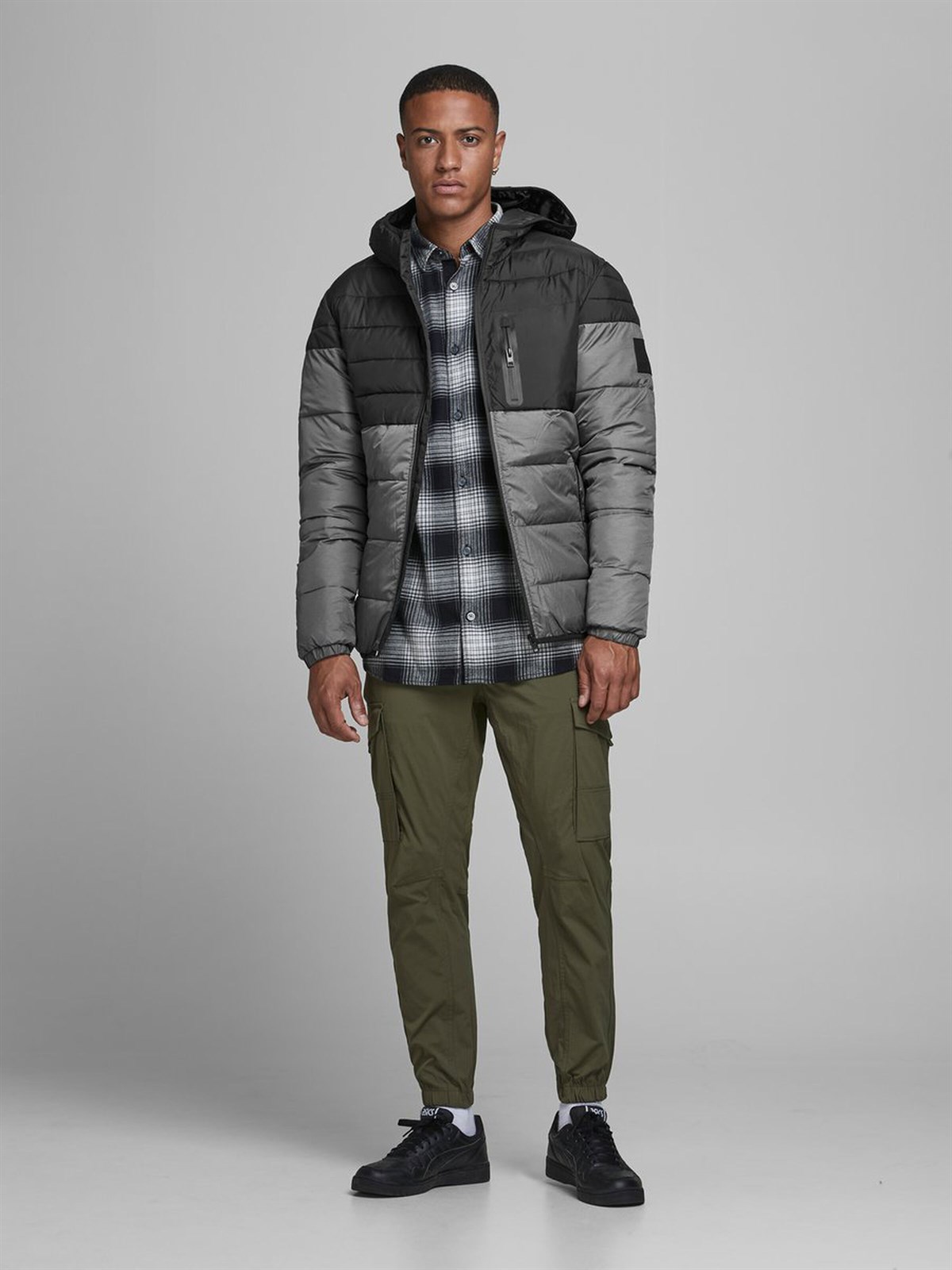 12175644Jack & Jones Jcooregon Padded Erkek Mont 12175644