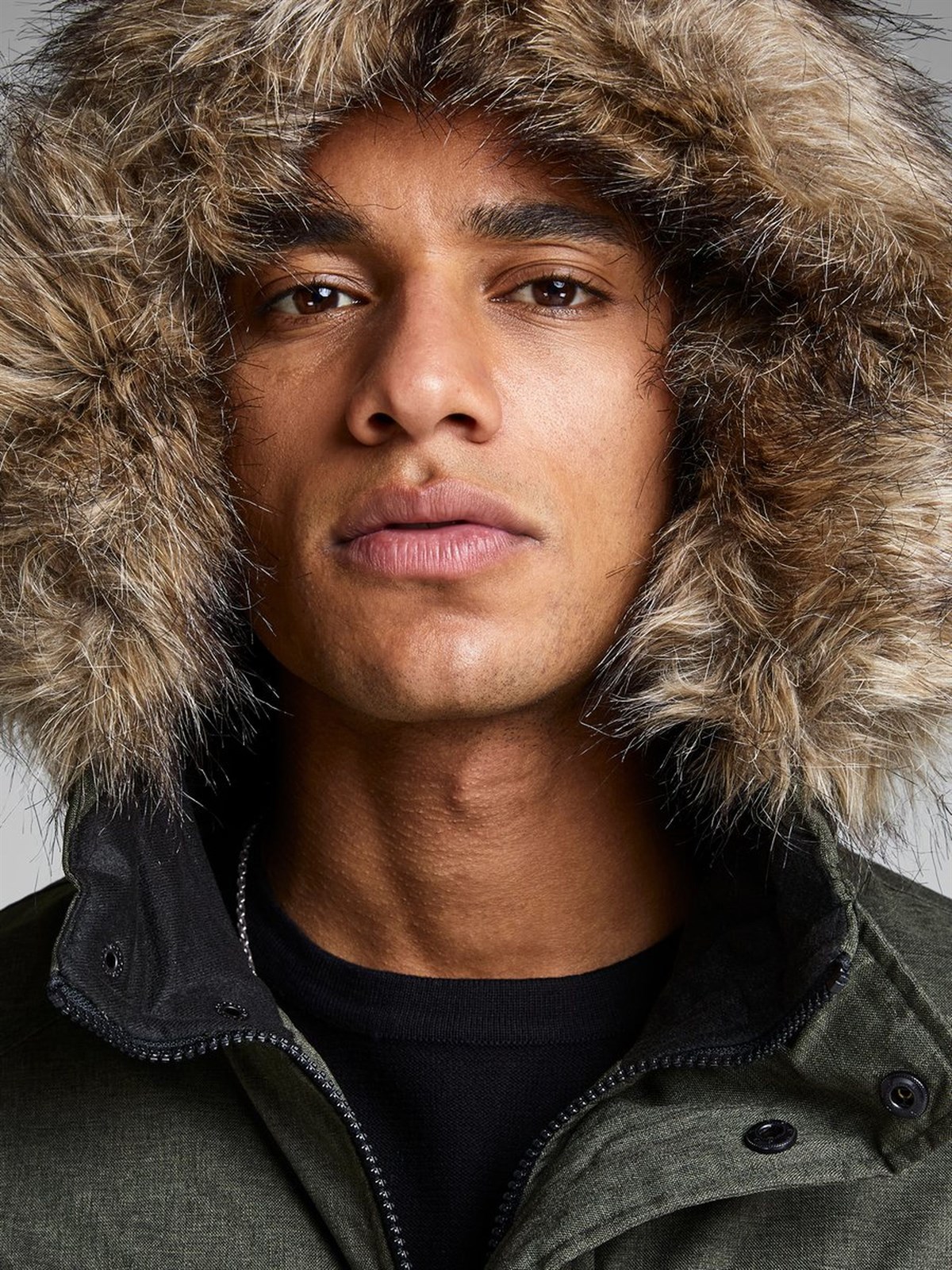 12138130NEBIMV3NEBIMV3|12138130|RosinJACK & JONES JCOEARTH PARKA ERKEK MONT-Rosin