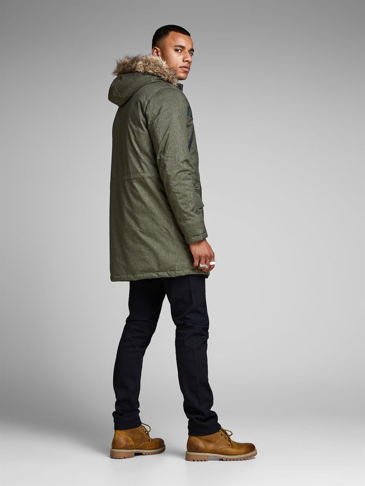 12138130NEBIMV3NEBIMV3|12138130|RosinJACK & JONES JCOEARTH PARKA ERKEK MONT-Rosin