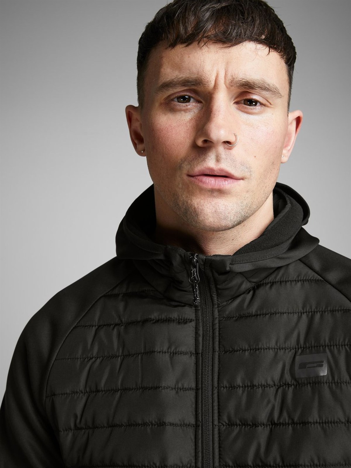 12110590NEBIMV3NEBIMV3|12110590|BlackJACK & JONES JCOMULTI QUILTED JACKET NOOS ERKEK MONT-Black Denim