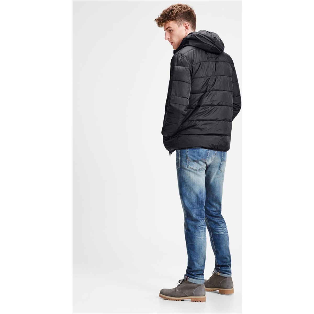 12138349NEBIMV3NEBIMV3|12138349|BlackJACK & JONES JORBEND LIGHT PUFFER ERKEK MONT-Black Denim