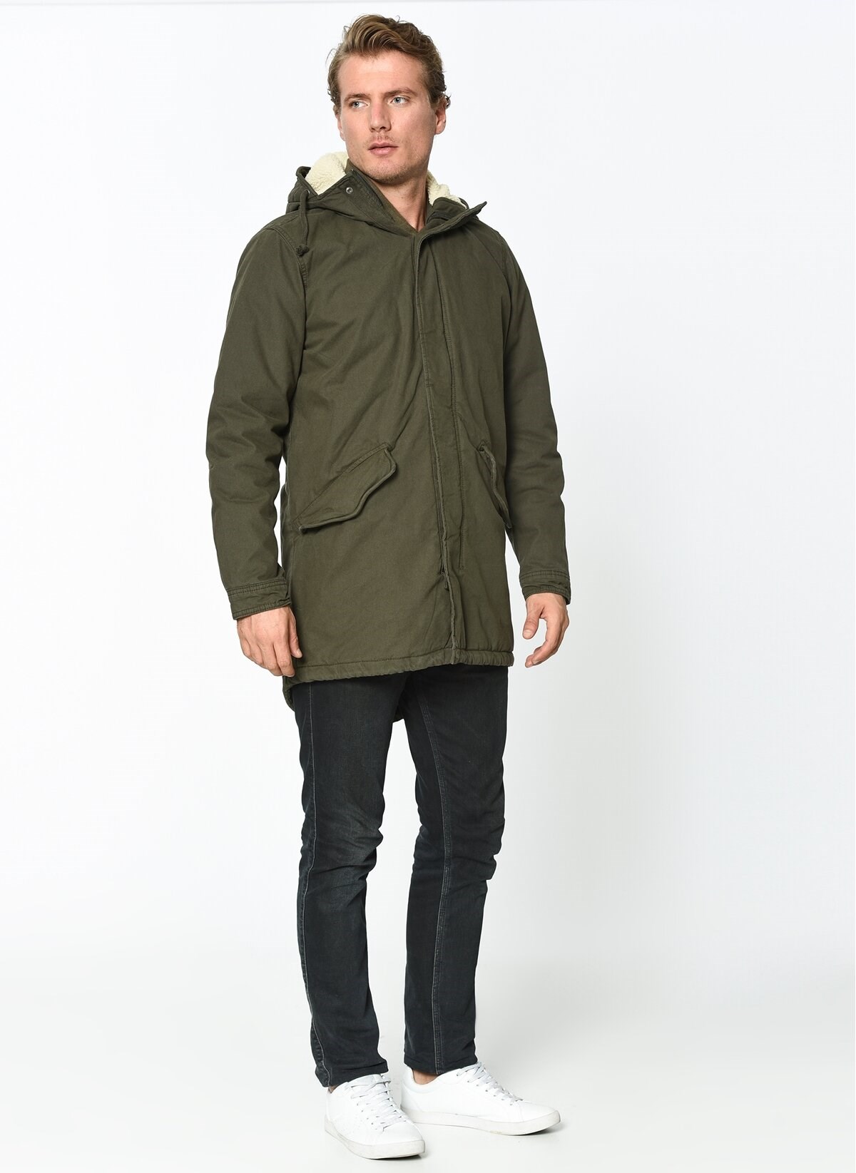 12122032NEBIMV3NEBIMV3|12122032|ForestJACK & JONES JORBENTO PARKA JACKET ERKEK MONT-Forest Night