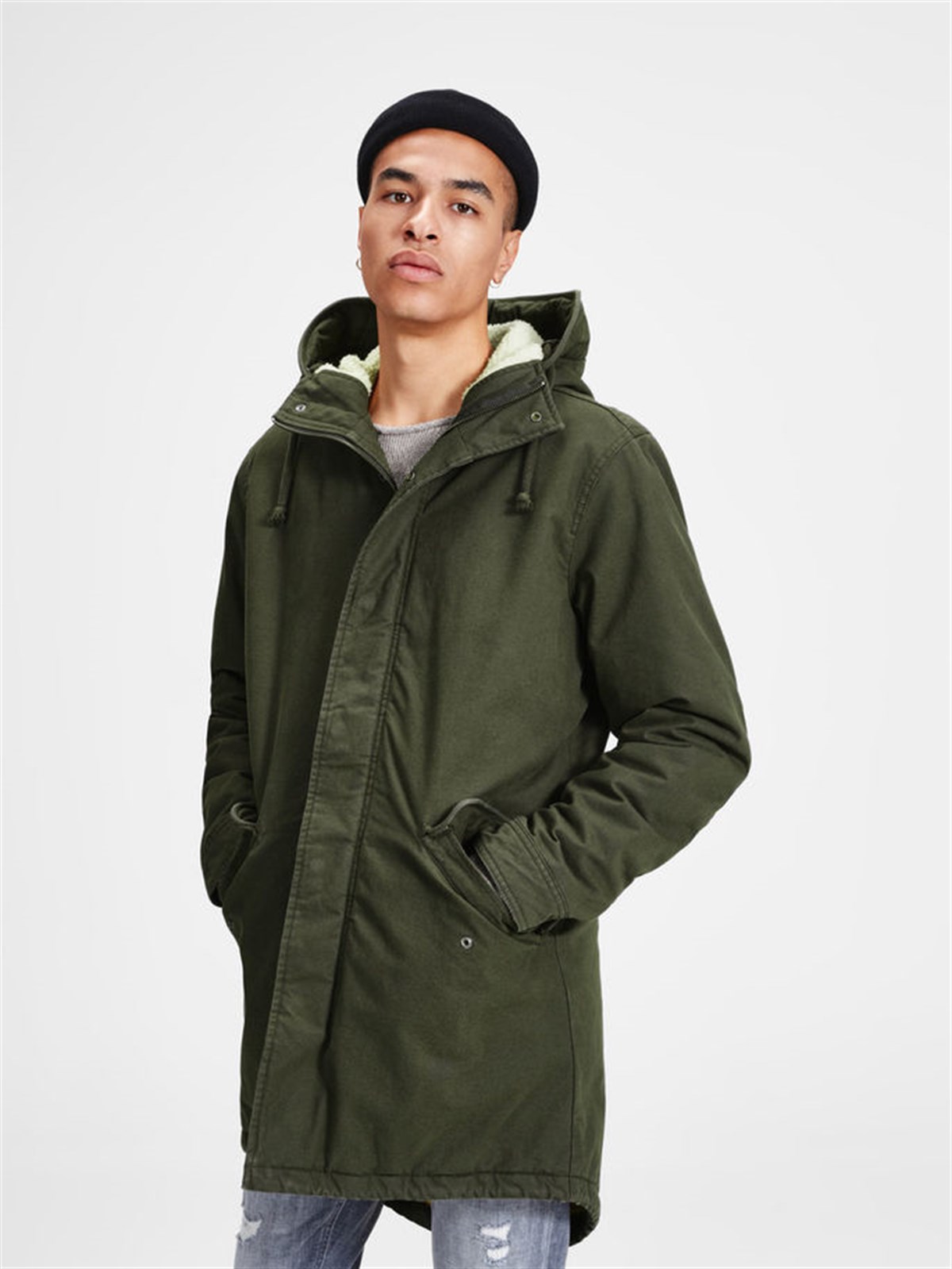 12122032NEBIMV3NEBIMV3|12122032|ForestJACK & JONES JORBENTO PARKA JACKET ERKEK MONT-Forest Night