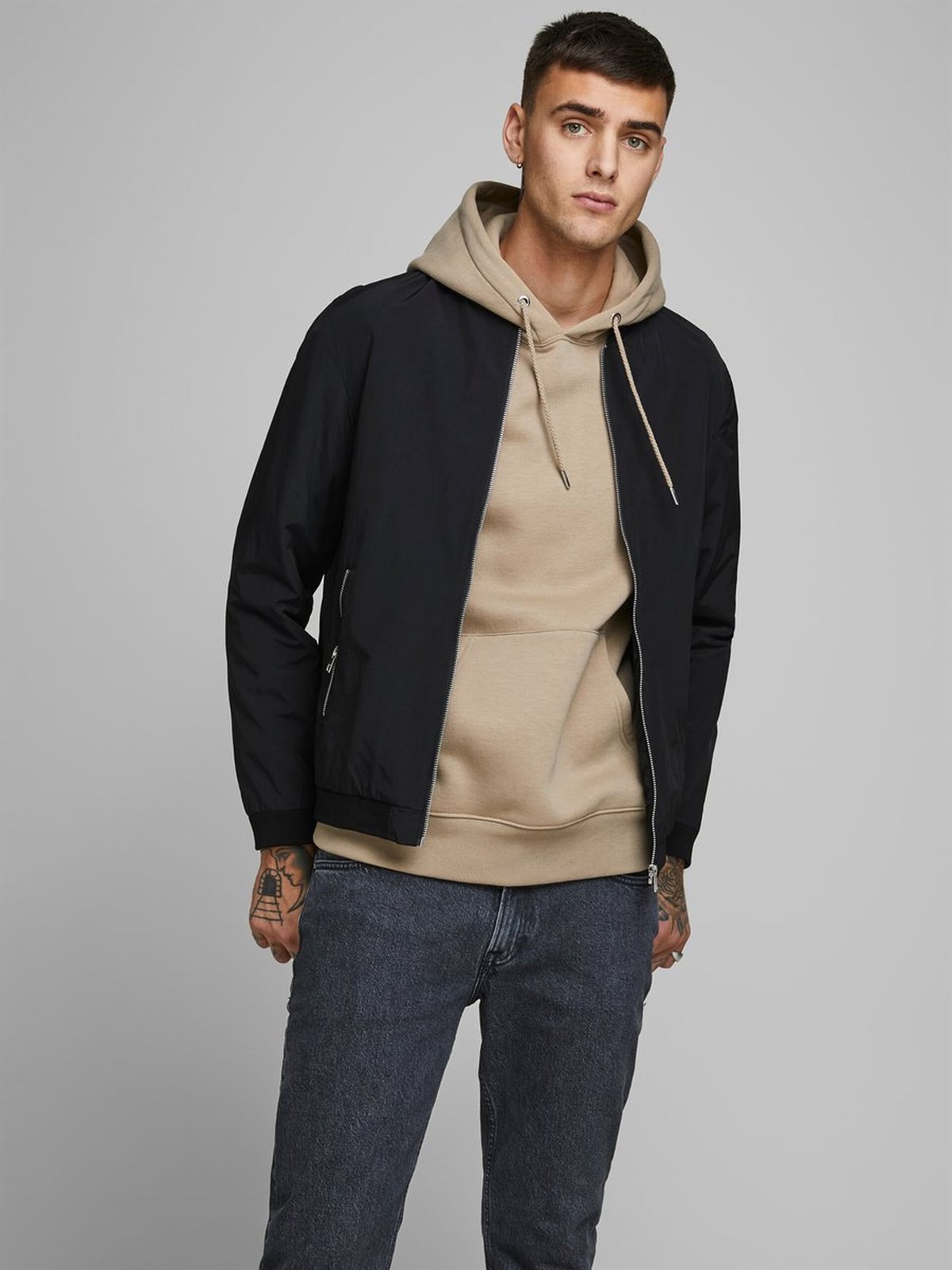 12165203NEBIMV3NEBIMV3|12165203|BlackJACK&JONES ESSENTIALSJJERUSH BOMBER NOOSERKEKMONT-12165203-Black