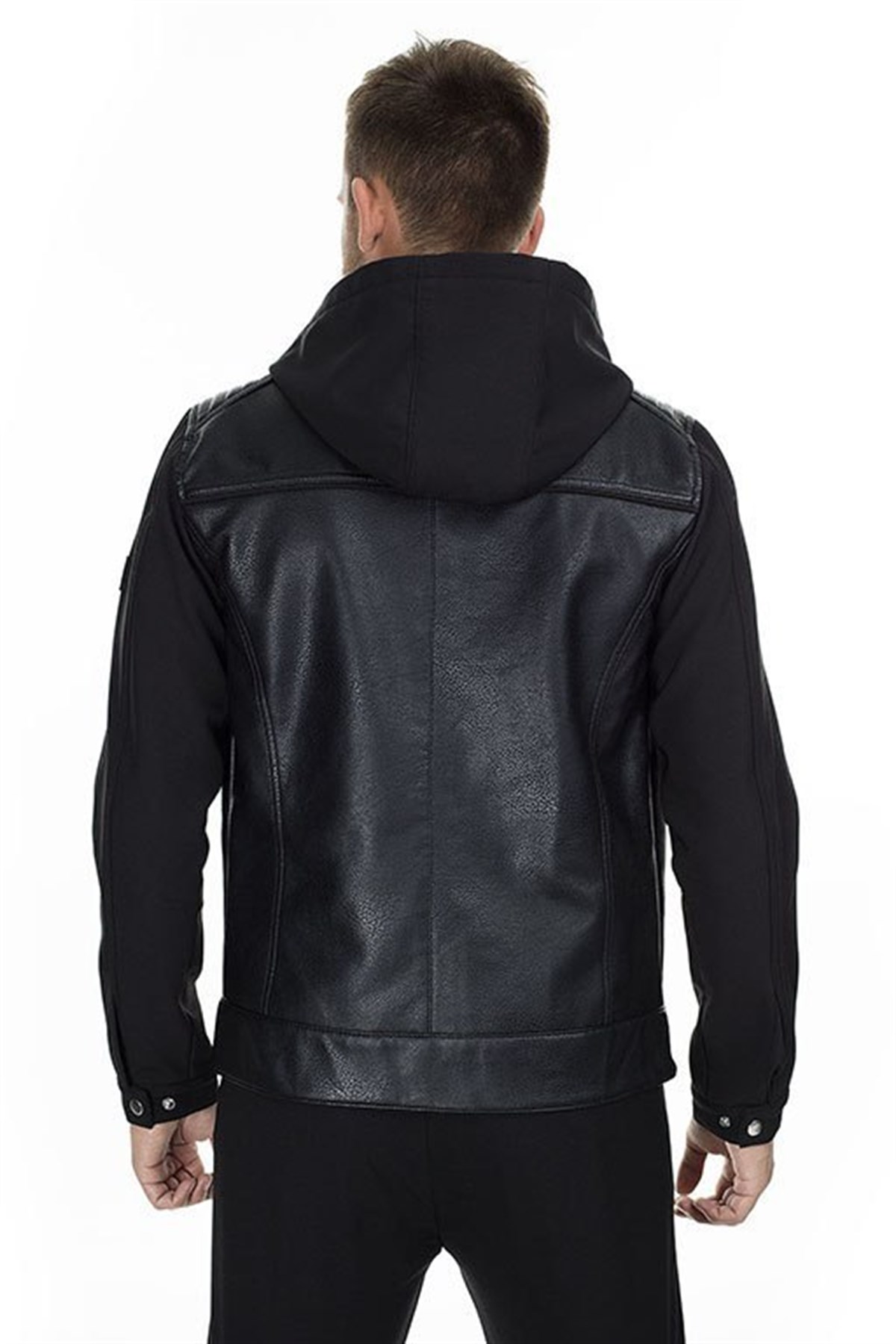 12157734NEBIMV3NEBIMV3|12157734|BlackJACK&JONES JCOGARY PU JACKET ERKEK MONT-BLACK
