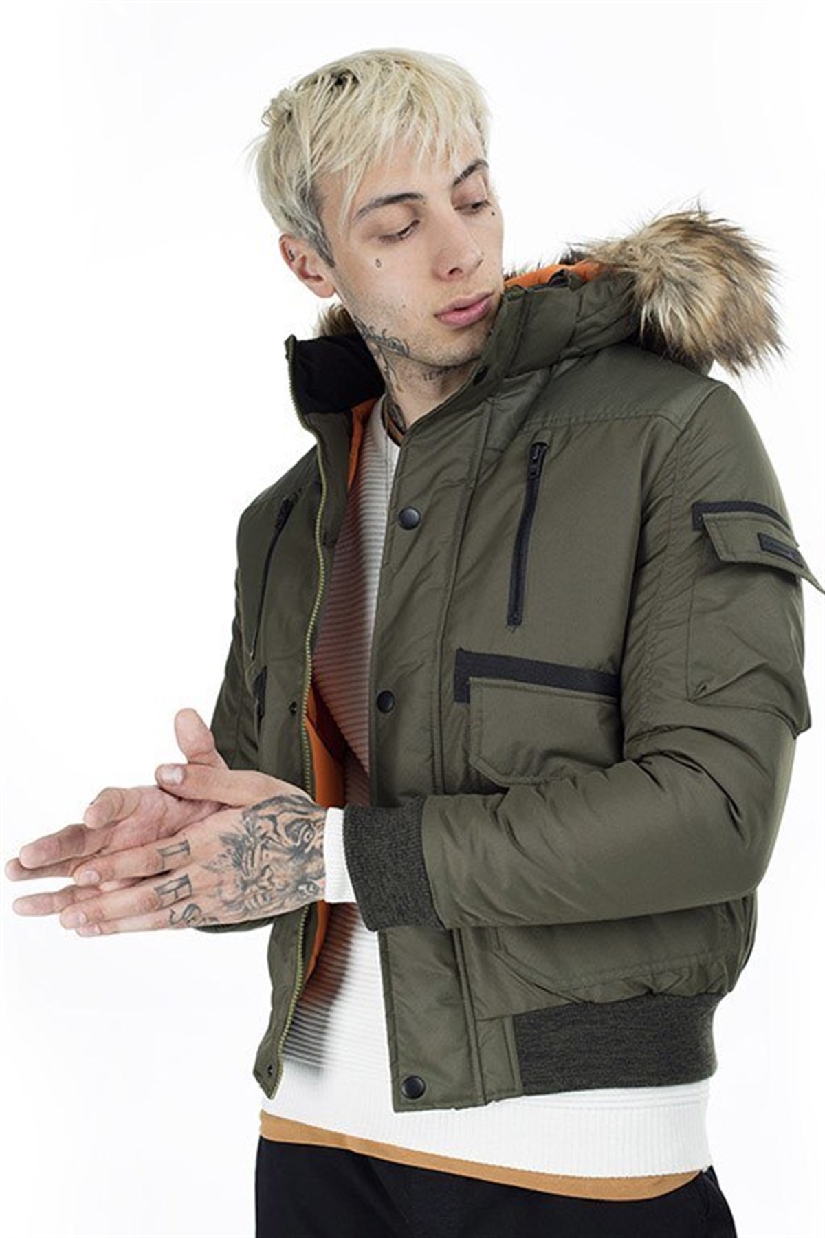 12156094NEBIMV3NEBIMV3|12156094|ForestJACK&JONES JCOGLOBE BOMBER ERKEK MONT-Forest Night