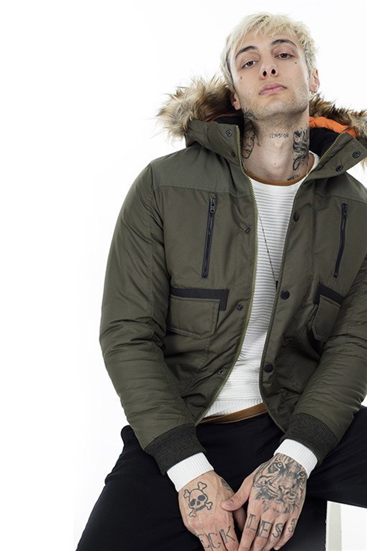 12156094NEBIMV3NEBIMV3|12156094|ForestJACK&JONES JCOGLOBE BOMBER ERKEK MONT-Forest Night