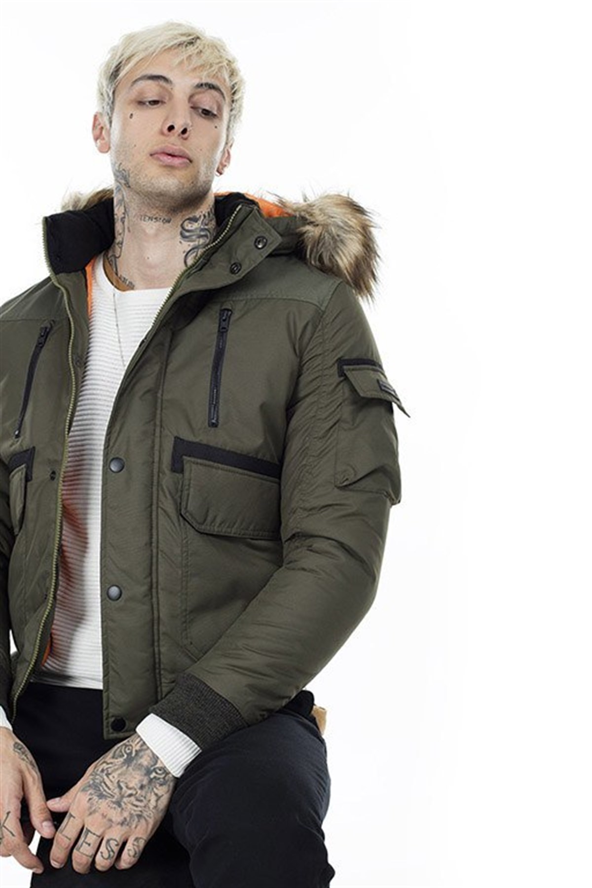 12156094NEBIMV3NEBIMV3|12156094|ForestJACK&JONES JCOGLOBE BOMBER ERKEK MONT-Forest Night