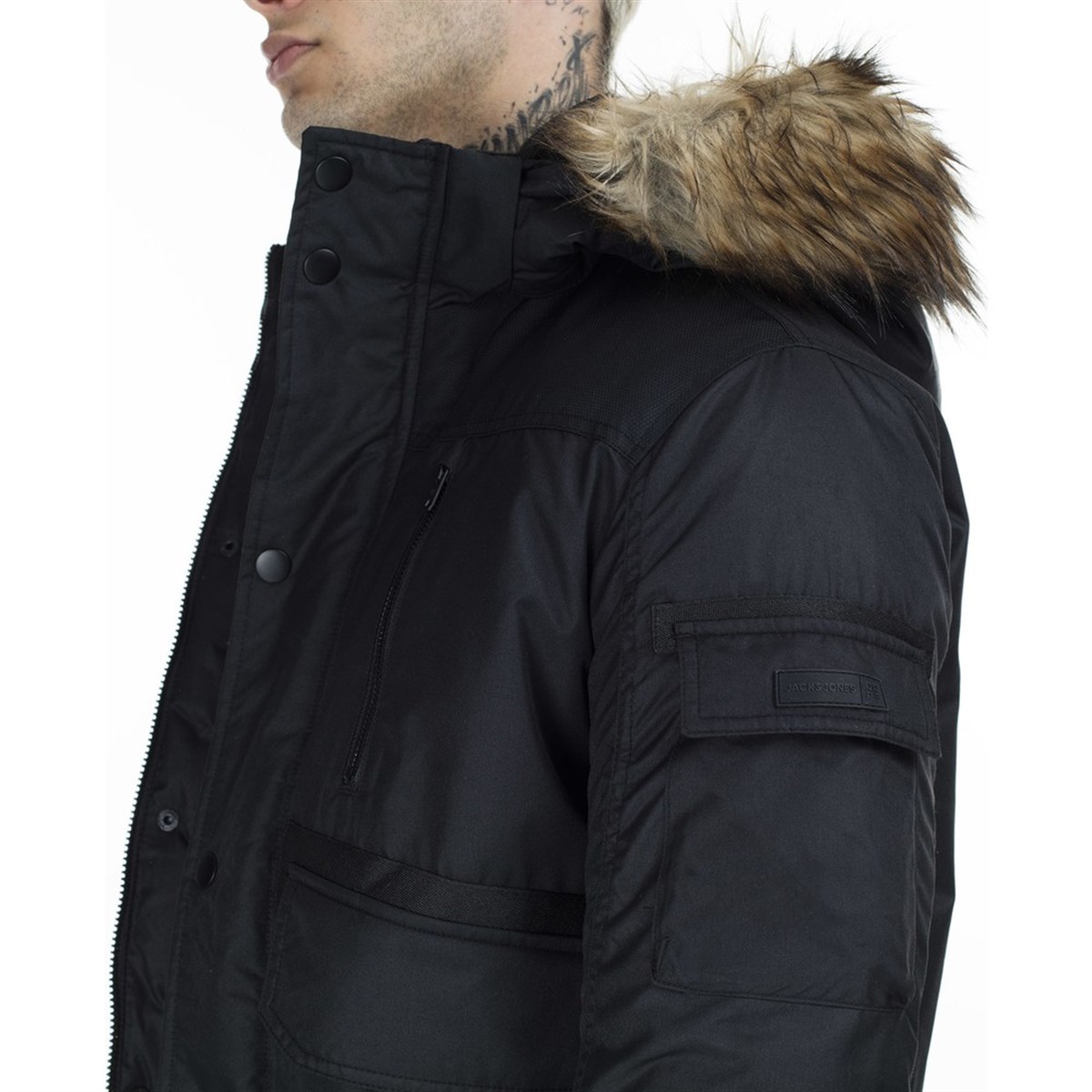 12156094NEBIMV3NEBIMV3|12156094|10011JACK&JONES JCOGLOBE BOMBER ERKEK MONT-Black
