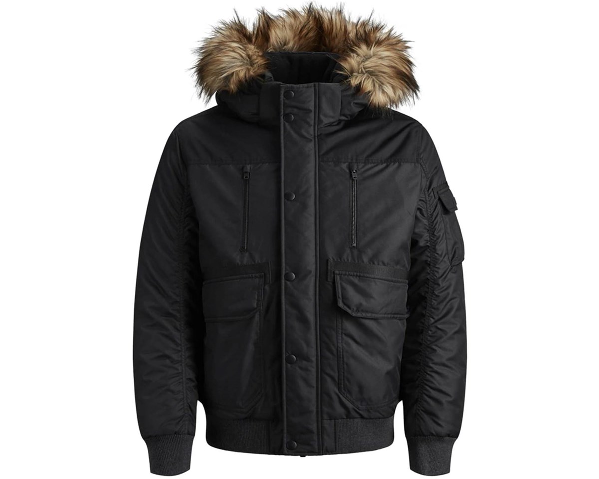 12156094NEBIMV3NEBIMV3|12156094|10011JACK&JONES JCOGLOBE BOMBER ERKEK MONT-Black