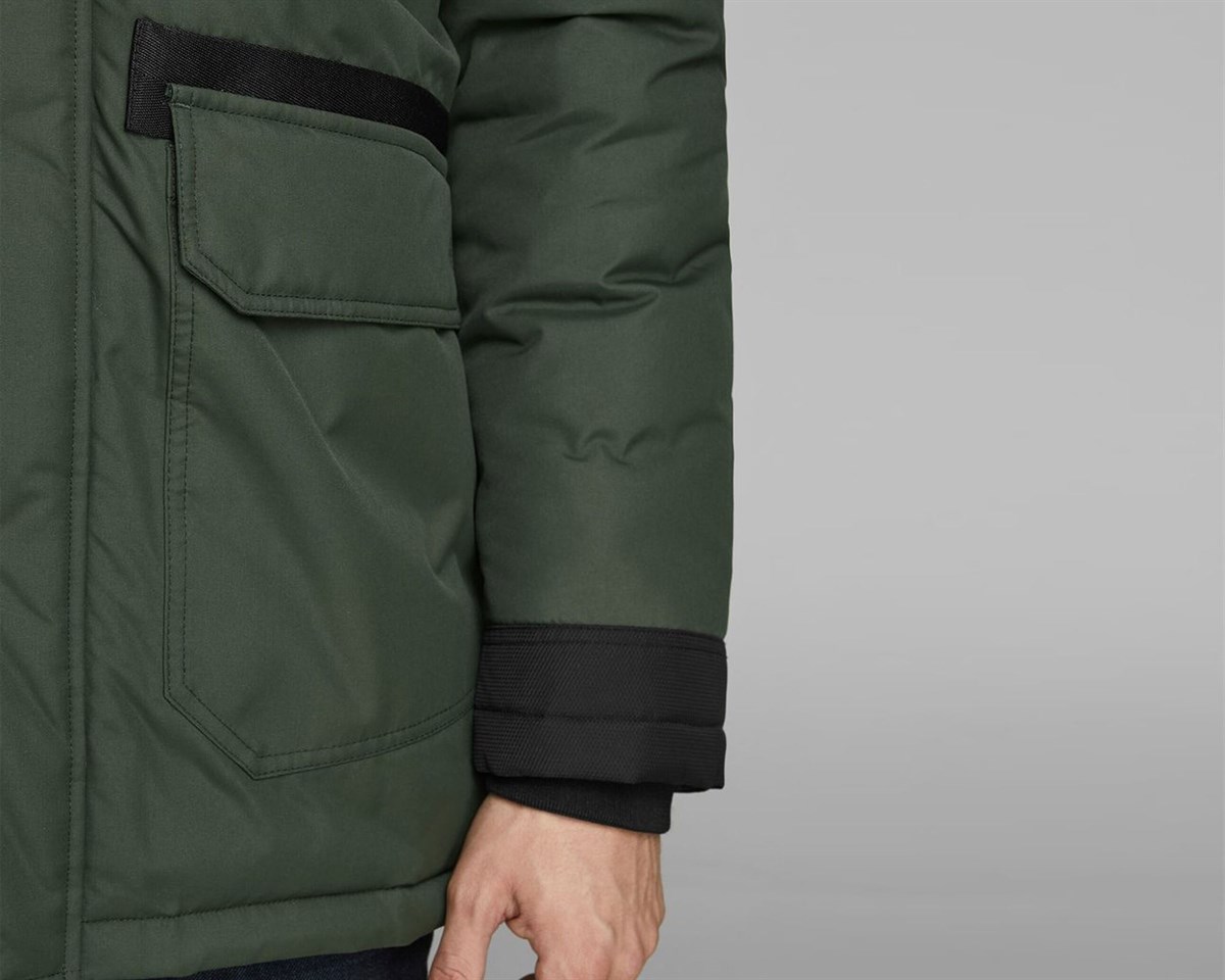 12156093NEBIMV3NEBIMV3|12156093|FNightJACK&JONES JCOGLOBE PARKA ERKEK MONT - 12156093-Forest Night