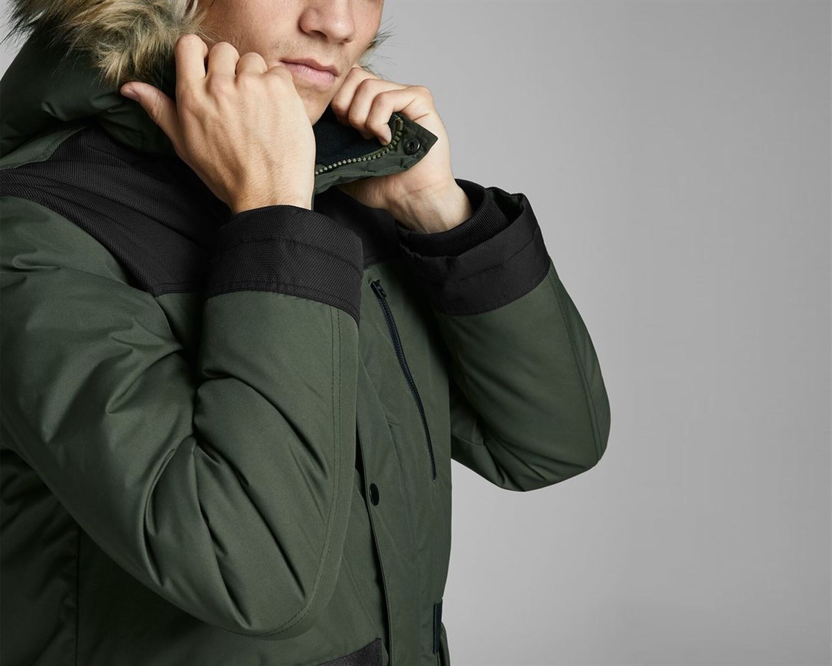 12156093NEBIMV3NEBIMV3|12156093|FNightJACK&JONES JCOGLOBE PARKA ERKEK MONT - 12156093-Forest Night