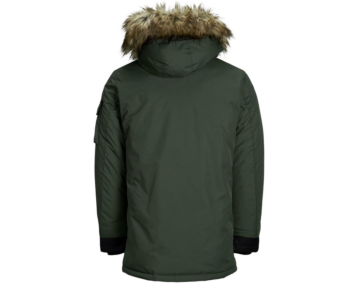12156093NEBIMV3NEBIMV3|12156093|FNightJACK&JONES JCOGLOBE PARKA ERKEK MONT - 12156093-Forest Night