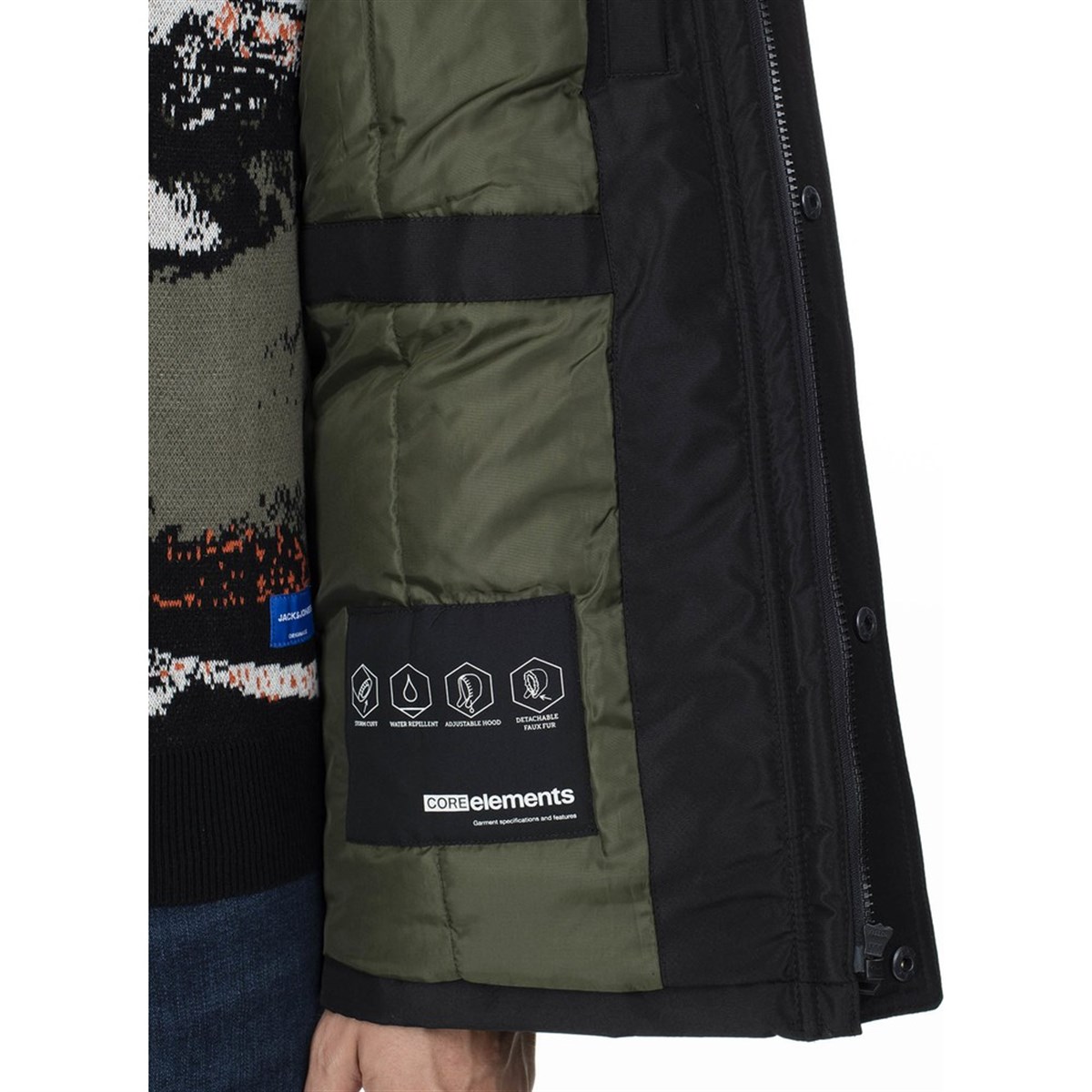12164917NEBIMV3NEBIMV3|12164917|BlackJACK&JONES JCOHOLLOW PARKA ERKEK MONT-BLACK