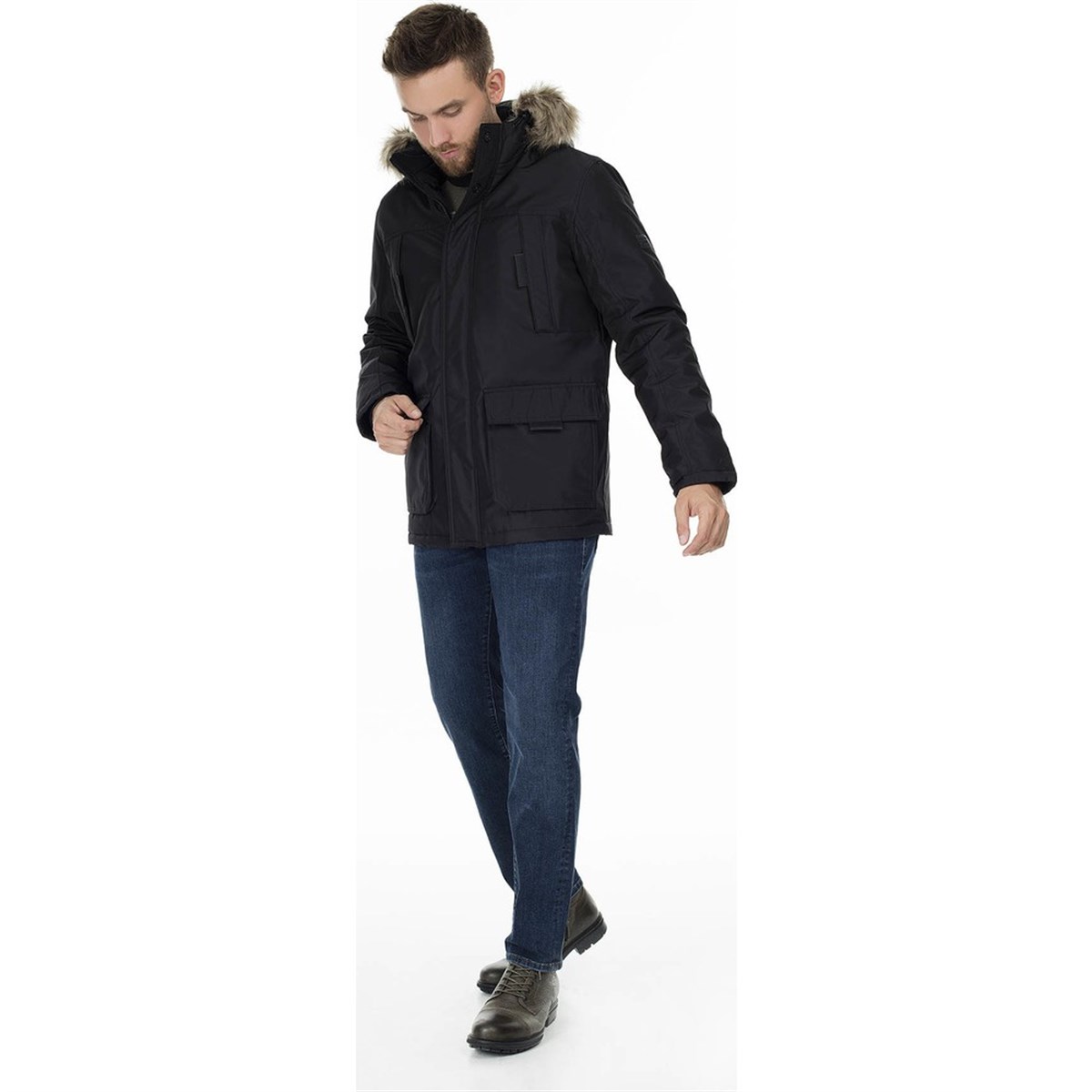 12164917NEBIMV3NEBIMV3|12164917|BlackJACK&JONES JCOHOLLOW PARKA ERKEK MONT-BLACK