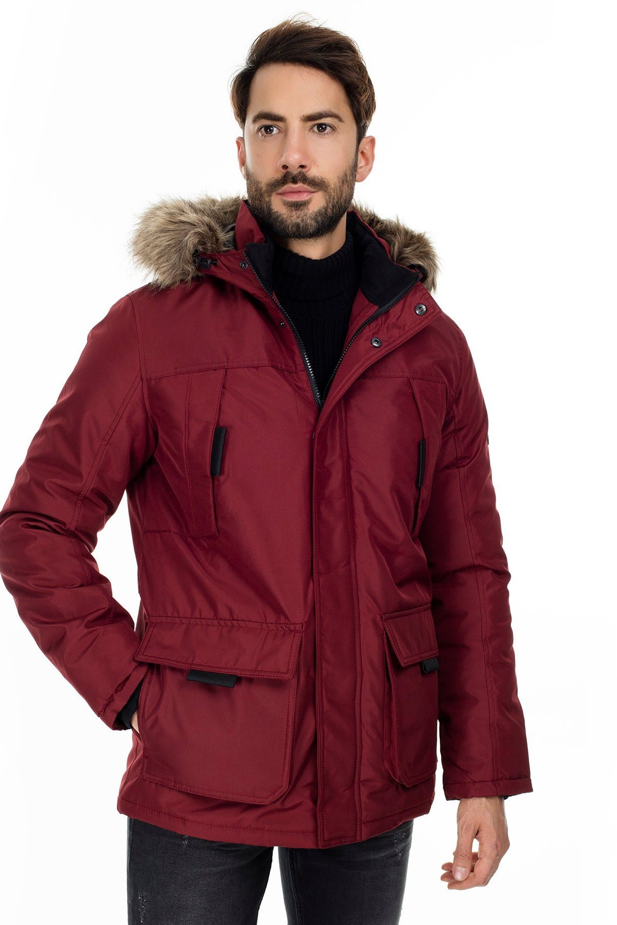 12164917Jack&Jones Jcohollow Parka Erkek Mont
