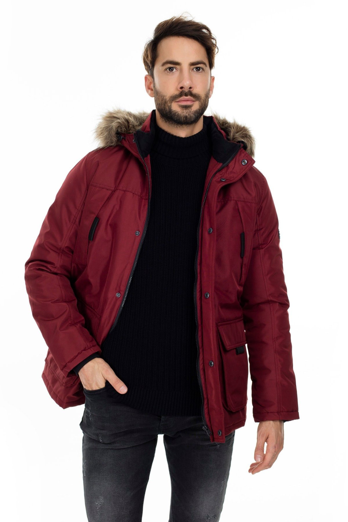 12164917Jack&Jones Jcohollow Parka Erkek Mont