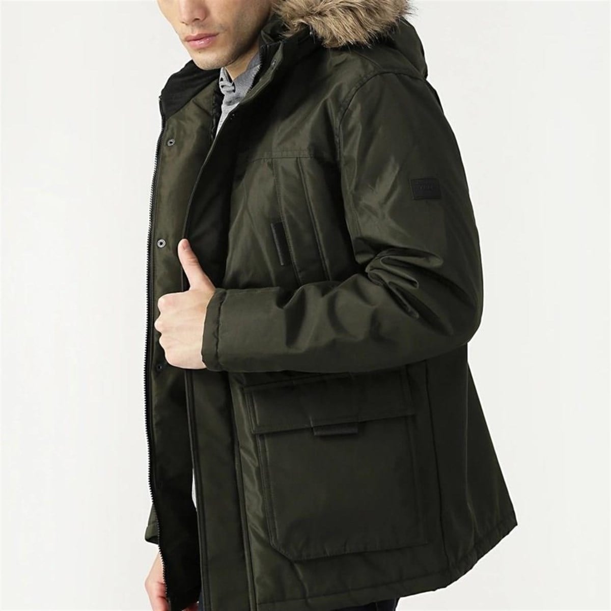 12164917NEBIMV3NEBIMV3|12164917|RosinJACK&JONES JCOHOLLOW PARKA ERKEK MONT-Rosin